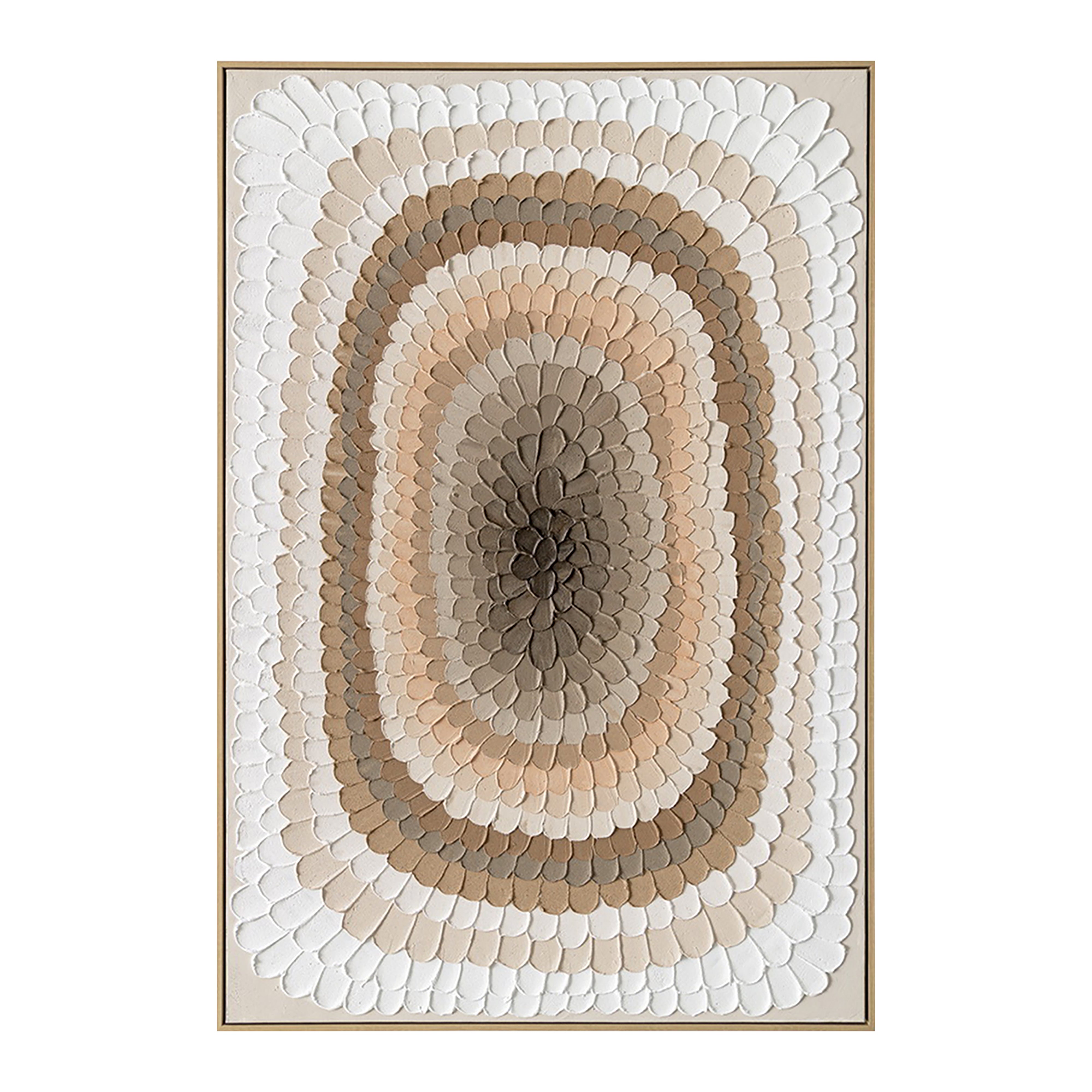 Urban Style Textured Ochre Oil Painting Brush Strokes - Perfect for Home Decor, Wall Art & Modern Interior Design