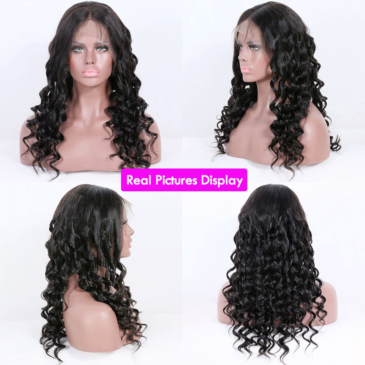 Premier 360 Lace Front Wigs Human Hair - Bouncy Body Wave Brazilian Remy Human Hair Wigs for Black Women | Pre-Plucked with Baby Hair, 150% Density, 14 Inches Natural Color | Perfect for Daily Wear, Parties, and Special Occasions