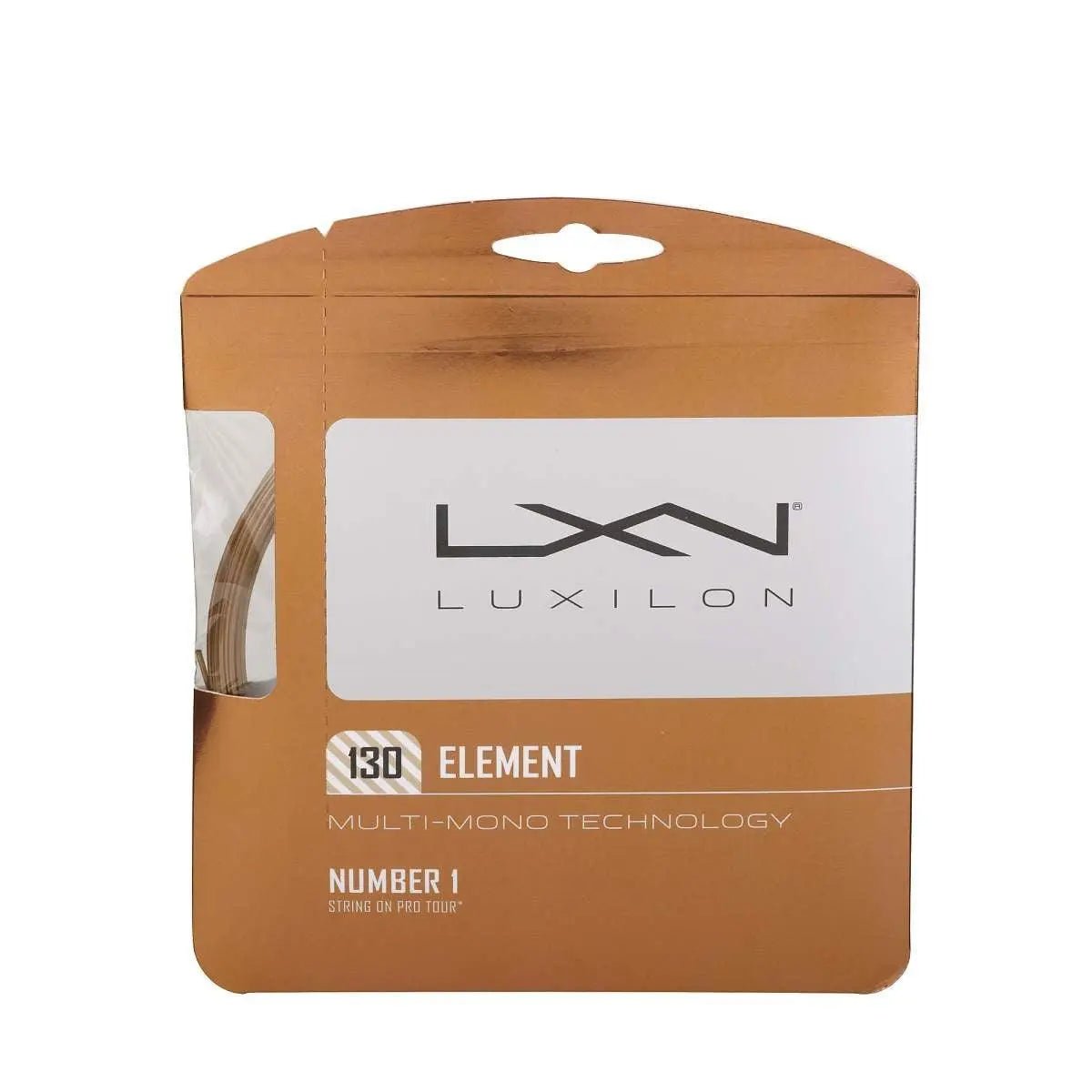 Luxilon Element 130 16 Gauge Tennis String Set - Premium Performance for Competitive Players | Perfect for Hard Courts & Tournament Play
