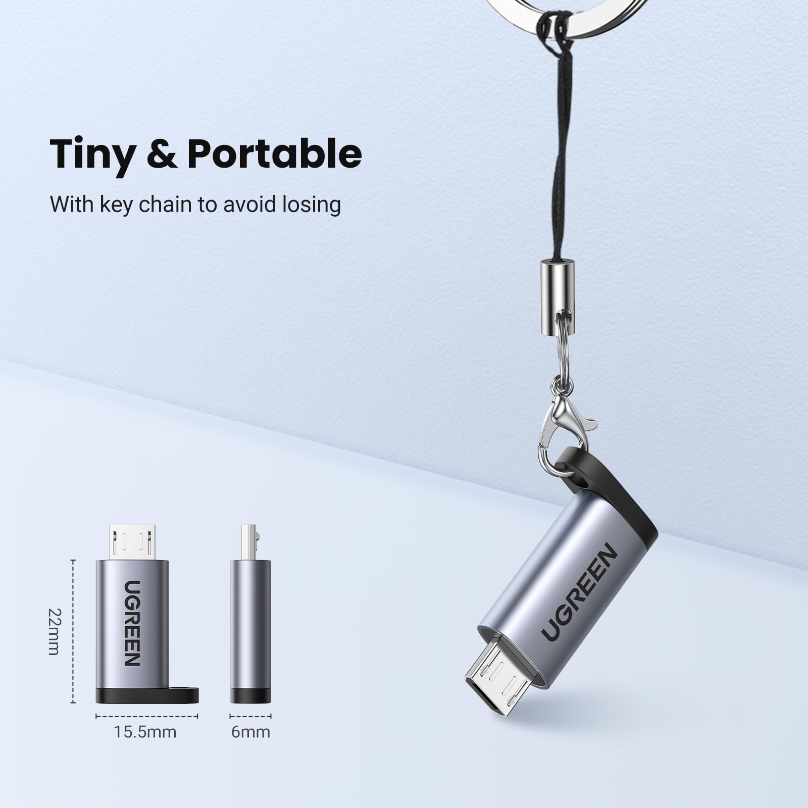 UGREEN Micro USB to USB C Adapter 2 Pack - Type C Female to Micro B Male Converter with QC 3.0 Fast Charging & High-Speed Data Transfer - Compatible with PS4, Xbox Controller, Speaker, Dash Cam, Huawei, Samsung Galaxy S7, Moto G5/E5 - Perfect for Gaming, Car Accessories & Mobile Devices