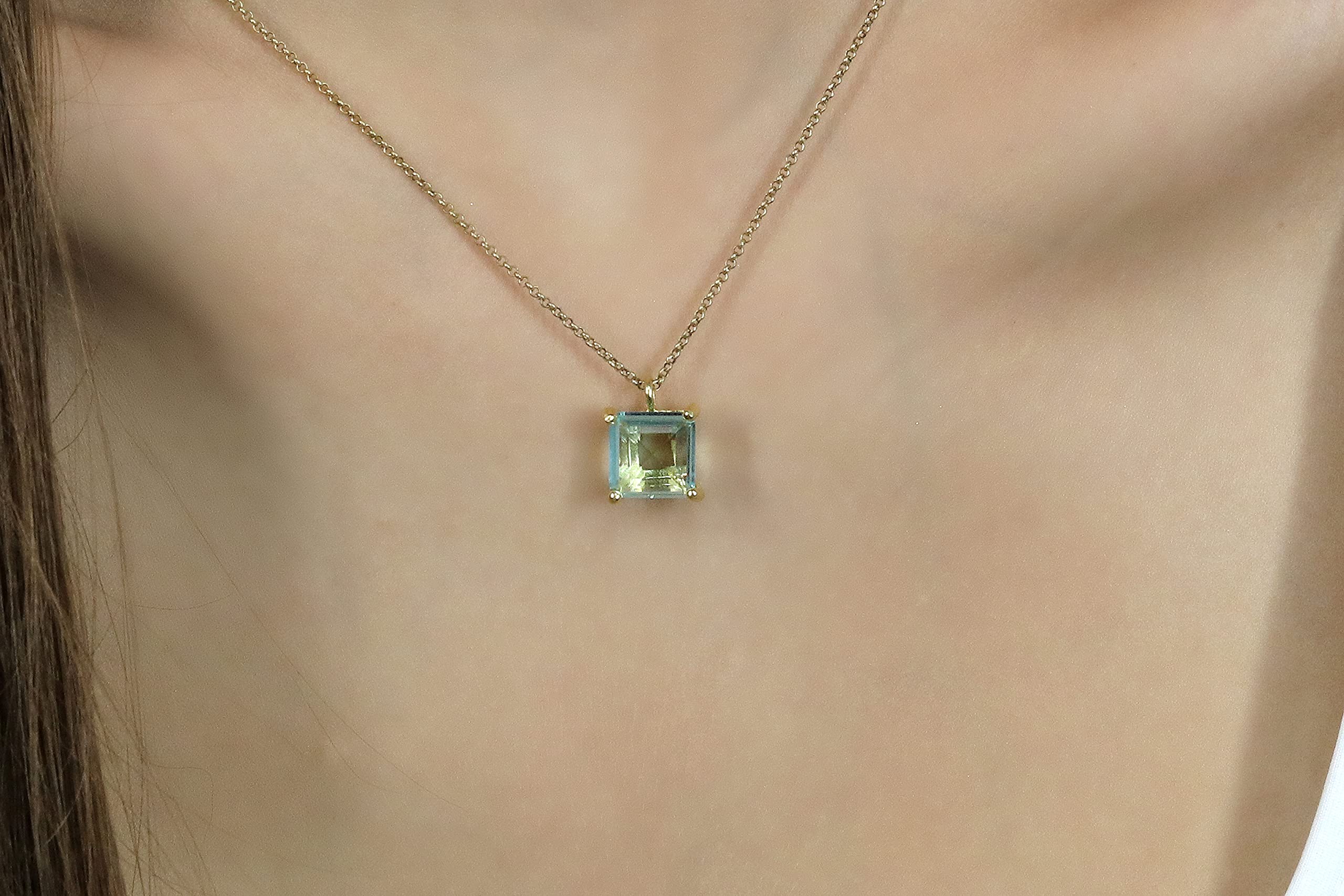 Sparkly Blue Topaz Necklace for Women - November Birthstone Jewelry Gift with Branded Box | Elegant Custom Gemstone Necklace for Parties, Weddings & Special Occasions