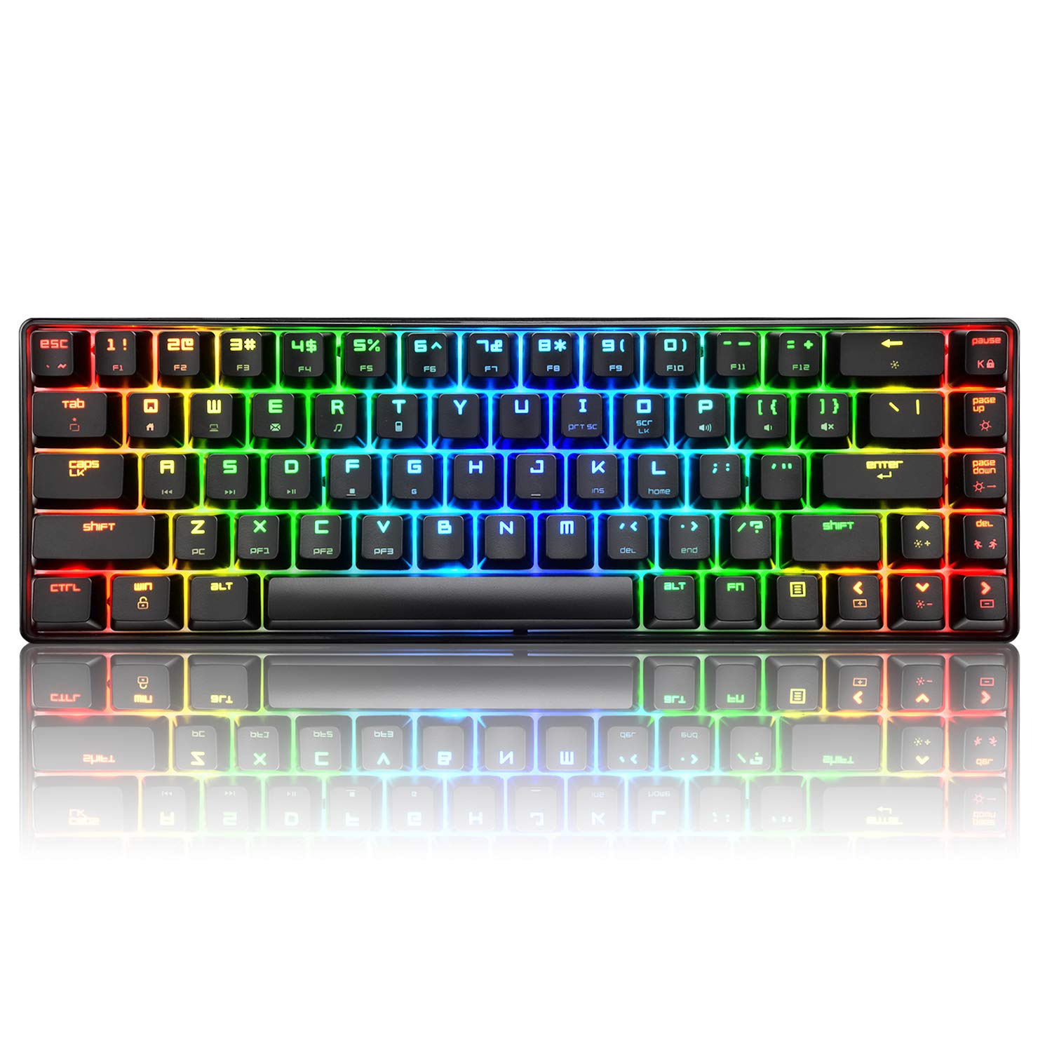 60% RGB Mechanical Gaming Keyboard - 68 Keys, USB Type-C, Waterproof for PC Gamers