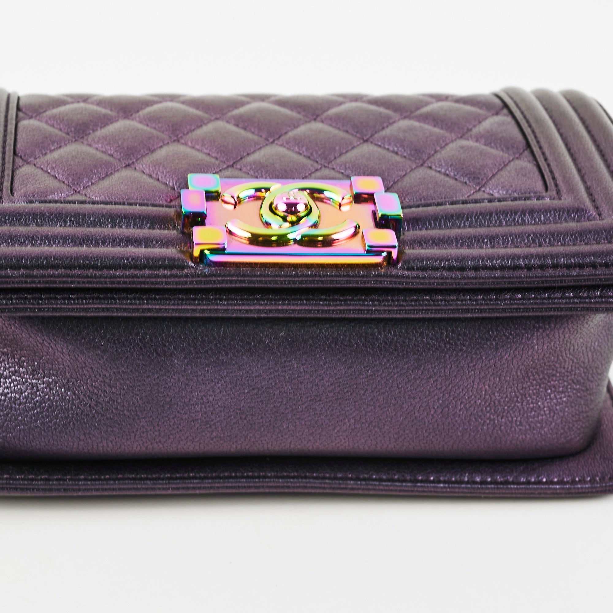 Chanel Small Boy Mermaid Iridescent Purple Shoulder Bag - Luxury Designer Crossbody Purse for Women | Perfect for Evening Parties, Date Nights & Special Occasions