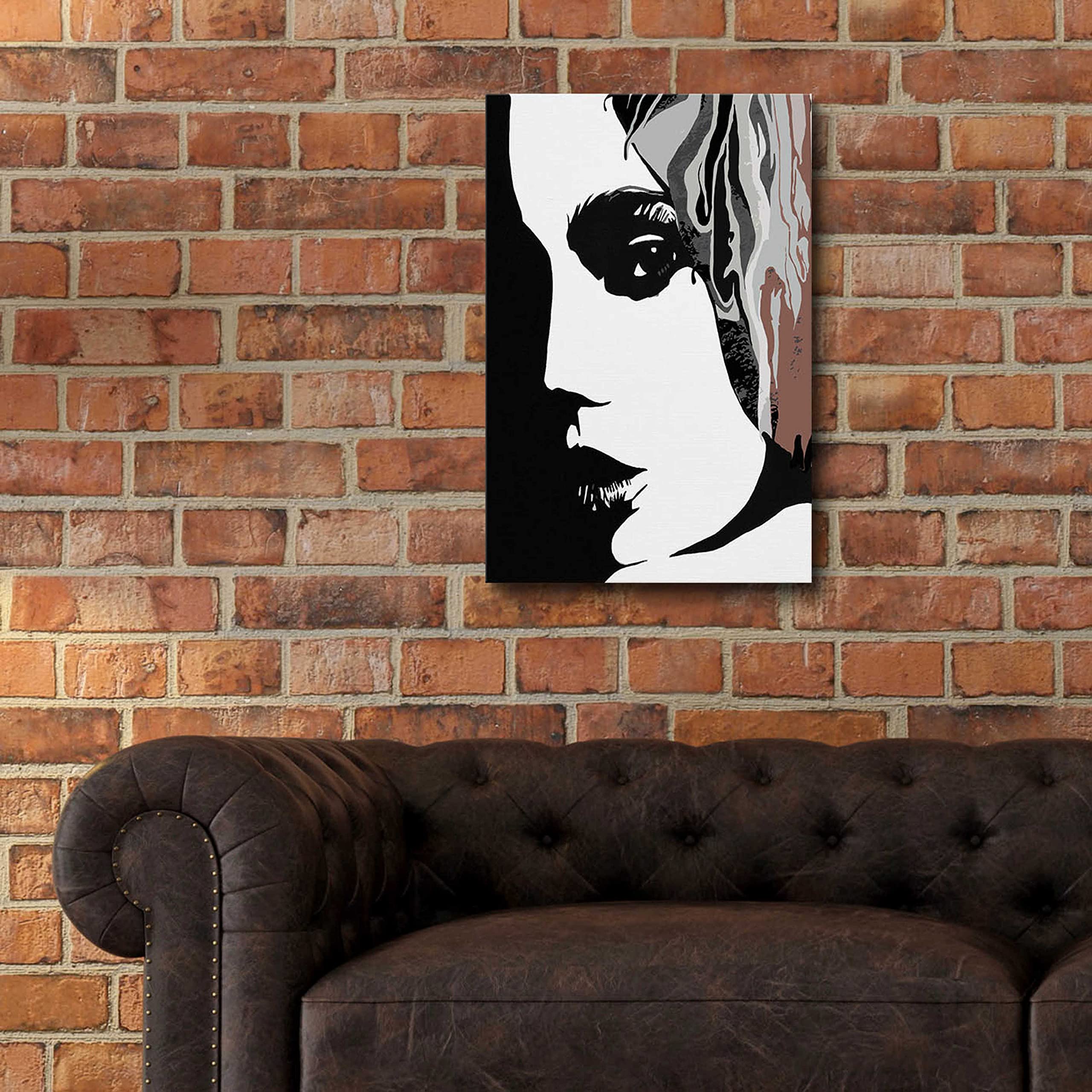 Karen Smith 'Shadow Lady' Acrylic Glass Wall Art - 16x24 Inches Modern Abstract Painting for Living Room, Bedroom & Office Decor