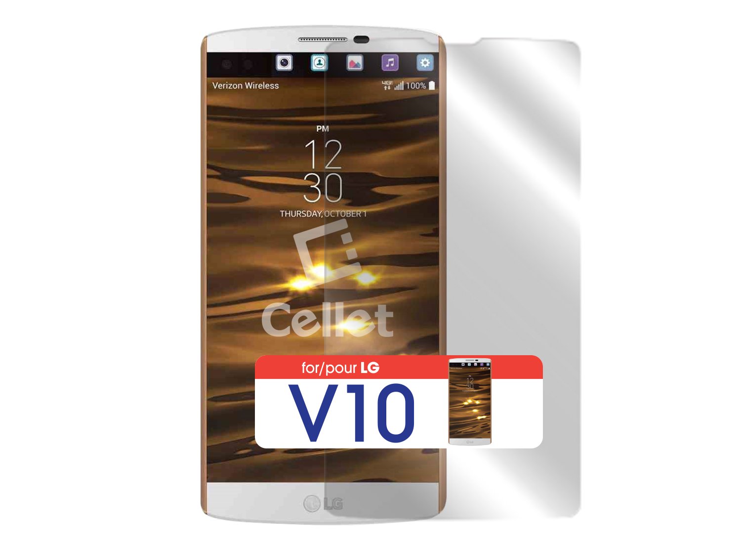 Premium Tempered Glass for LG V10 - Clear Screen Protector for Work & Travel