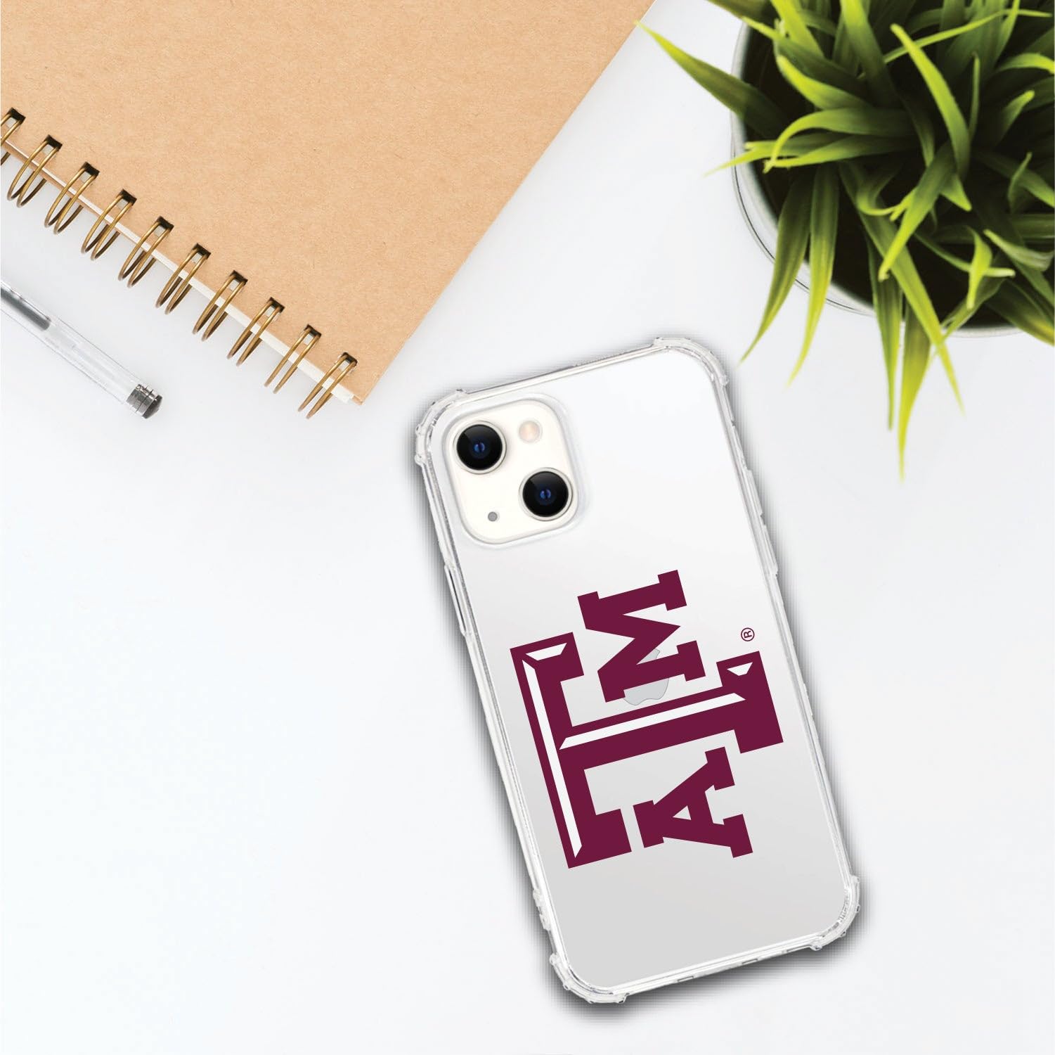 OTM Essentials Durable Phone Case for iPhone 12/12 Pro - Texas A&M University Design, Shockproof Protection & Classic White Style | Perfect for College Students, Aggie Fans & Everyday Use