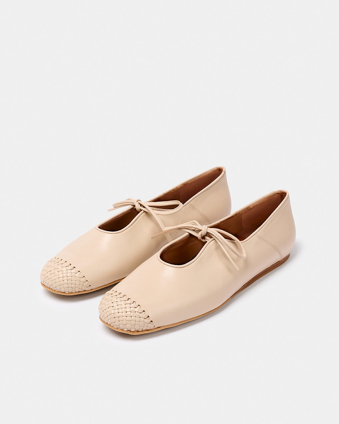 Naguisa Mes Ivory Ballet Flats for Women - Comfortable & Elegant Shoes for Work, Wedding, and Everyday Wear
