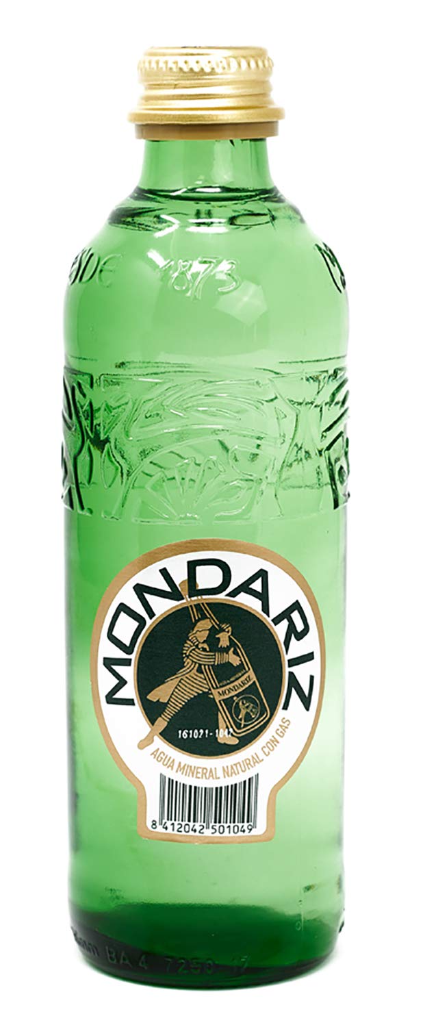 Mondariz Sparkling Mineral Water - 24 Pack of 330mL Glass Bottles | Premium Natural Carbonated Water for Parties, Restaurants & Healthy Hydration