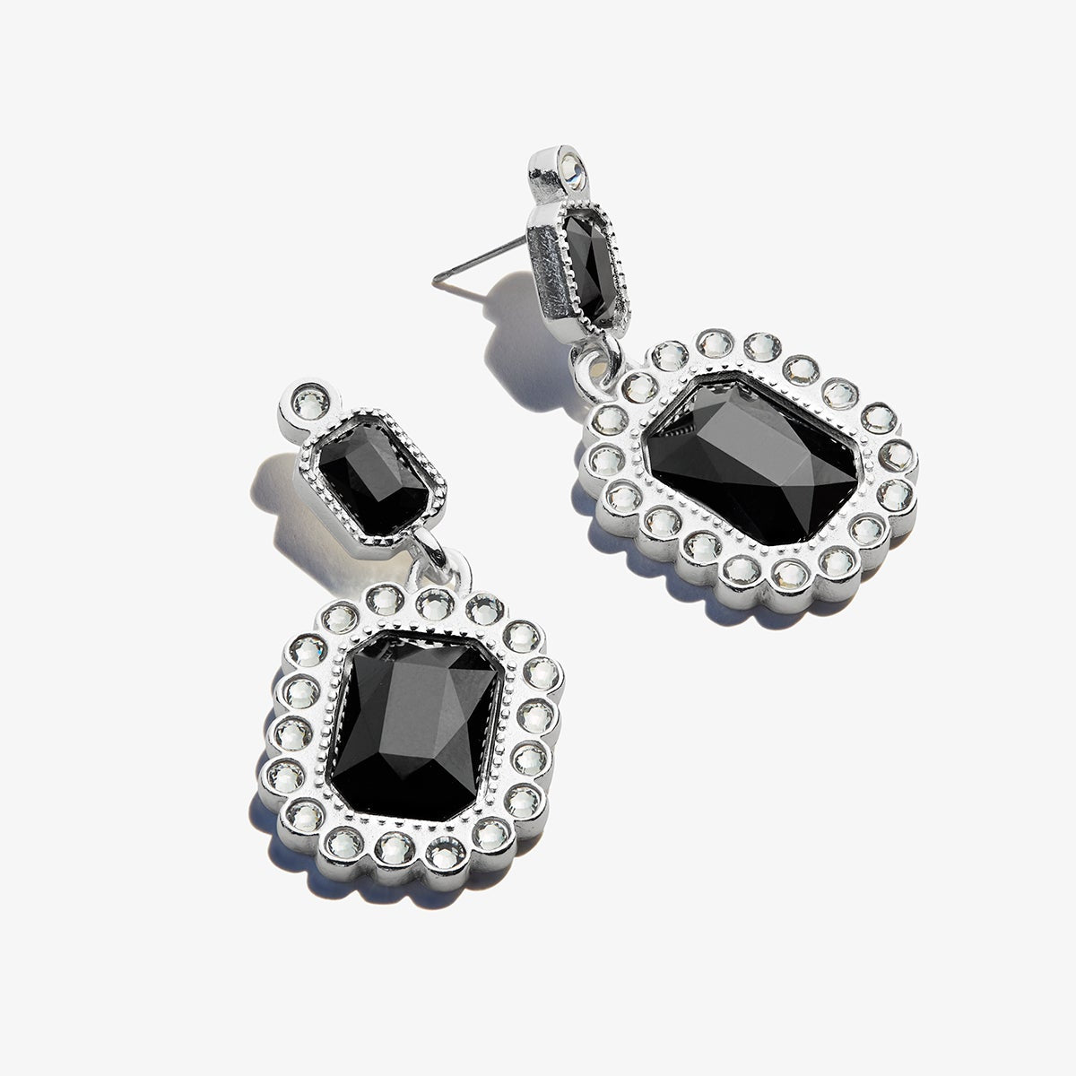 Black Emerald Stud Earrings for Women - 14K Gold Plated Dainty Jewelry - Perfect for Parties, Weddings & Everyday Wear