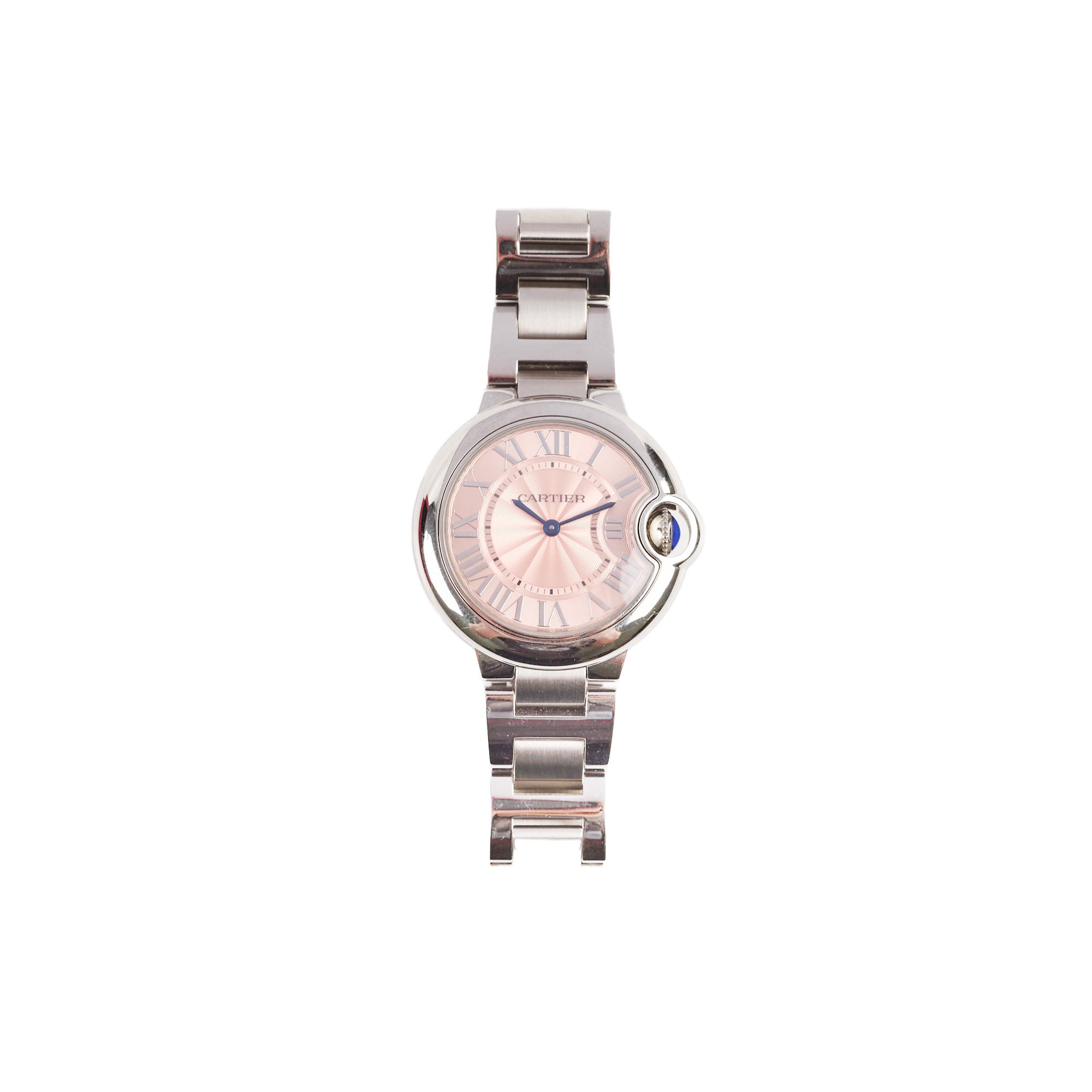 Cartier Ballon Bleu 33mm Pink Dial Stainless Steel Watch 819471ZX - Luxury Women's Wristwatch for Business & Formal Occasions