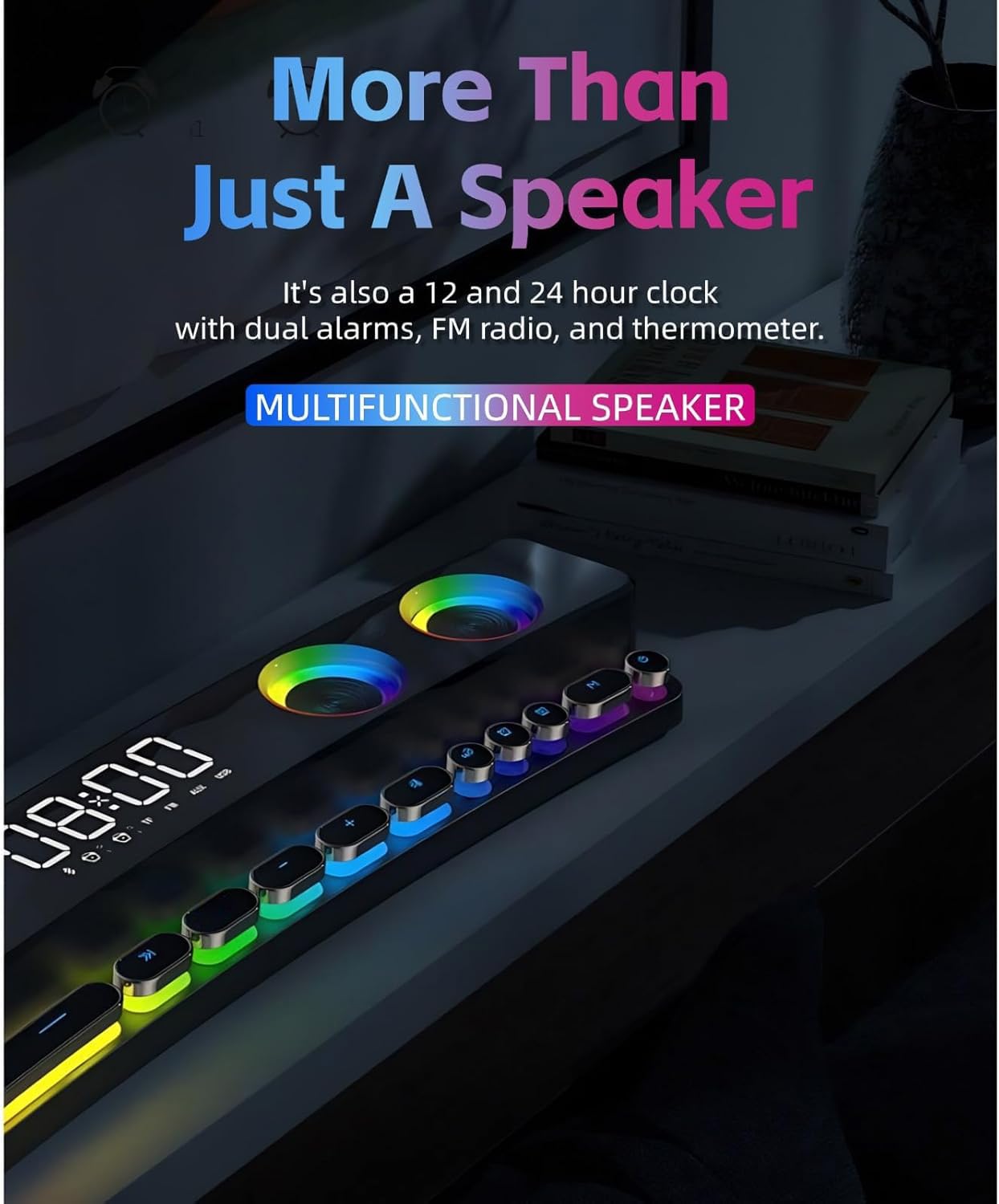 SH39 RGB Gaming Computer Speakers with Subwoofer - Bluetooth PC Speakers for Desktop, Laptop, Monitor, Projector & Phone - Powerful Bass for Gaming, Movies & Music (Black)
