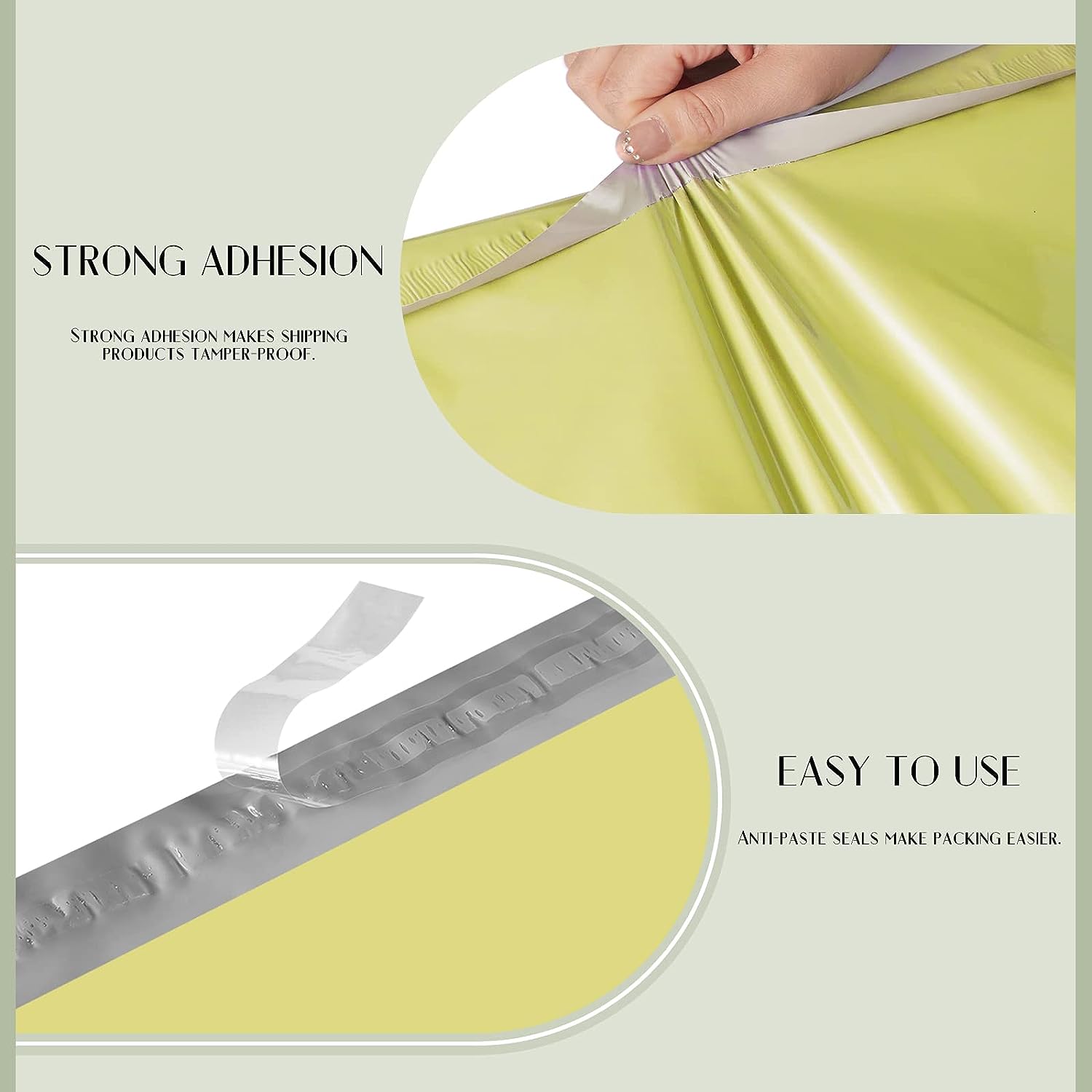 14.5x19 Inch Eco-Friendly Poly Mailer Envelopes | Wood Green Shipping Bags for Ecommerce, Clothing & Small Business Packaging | Waterproof & Lightweight Mailing Solution