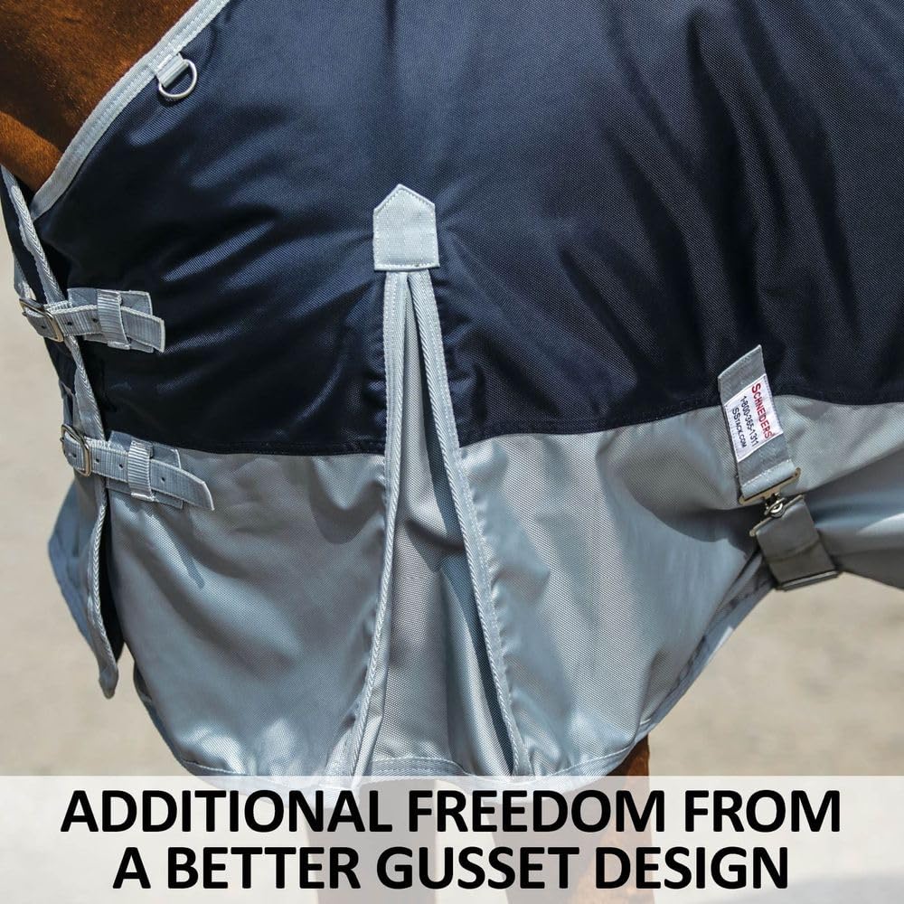 Viking Horse Turnout Sheet – Open Front with 2 Buckle Closures | Waterproof, Windproof & Breathable Winter Horse Blanket with Criss-Cross Surcingle | Ideal for Pasture, Training & Cold Weather Protection