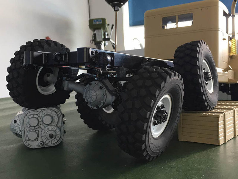 1/12 Scale Cross RC HC6 6x6 Off-Road Military Truck Model Kit - Metal Axles, Motor & LED Lights - US Stock | Hobby, Simulation & Collectible for RC Enthusiasts (Perfect for Terrain Crawling & Military Vehicle Displays)