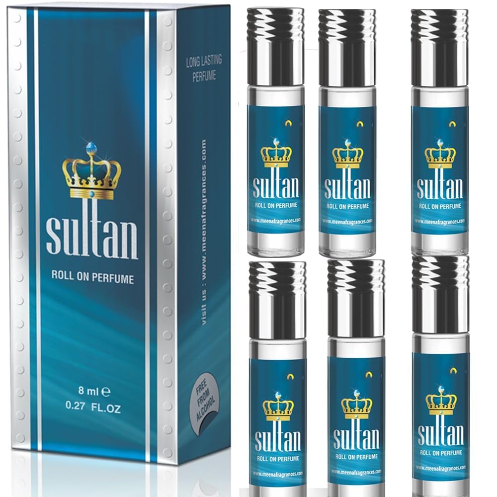 24K Gold Roll-On Attar Perfume - Alcohol-Free, Long-Lasting Jasmine Fragrance for Women & Men | Hypoallergenic, Travel-Size Essential Oil Perfume (8ml, Pack of 2) - Perfect for Daily Wear, Gifts & On-The-Go Aromatherapy