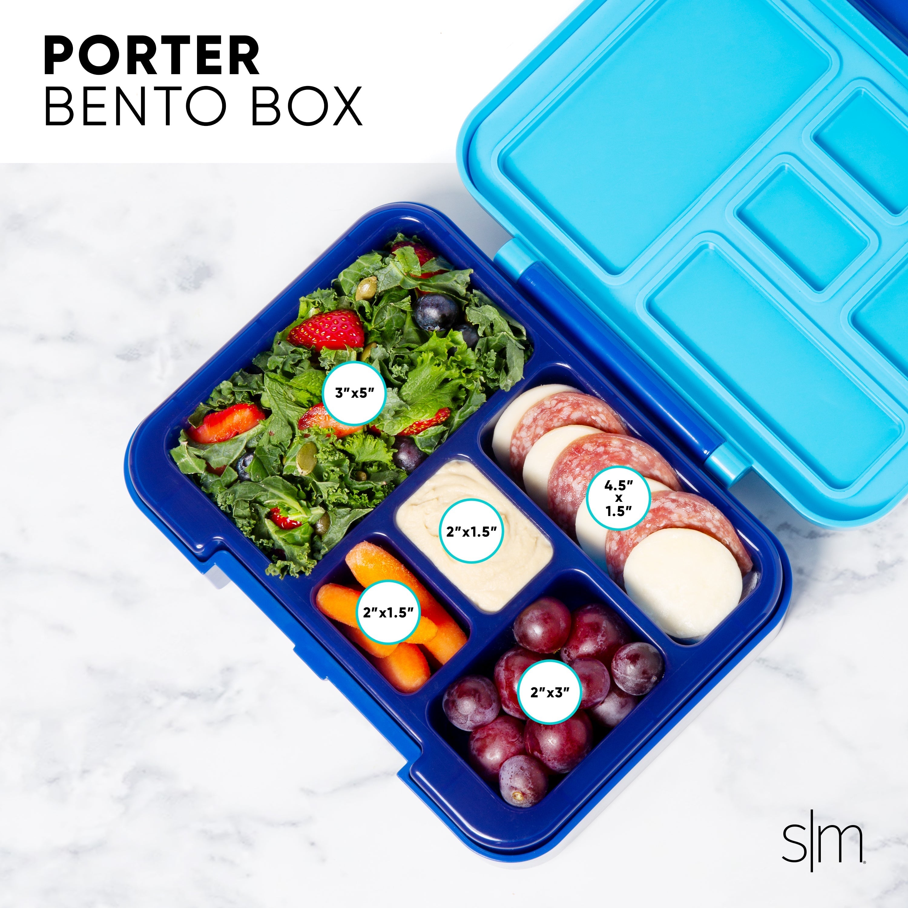 Premium Stainless Steel Porter Bento Box - Leak-Proof Lunch Container for Adults & Kids - Ideal for Office, School, Picnics & Travel