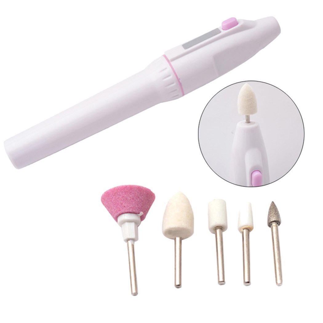 Ligege 5-in-1 Electric Manicure Set - Professional Nail Drill, File Grinder, Callus Remover & Polisher Kit for Home Manicure & Pedicure Care | Perfect for Salon-Quality Nails at Home, Travel & Gift Giving