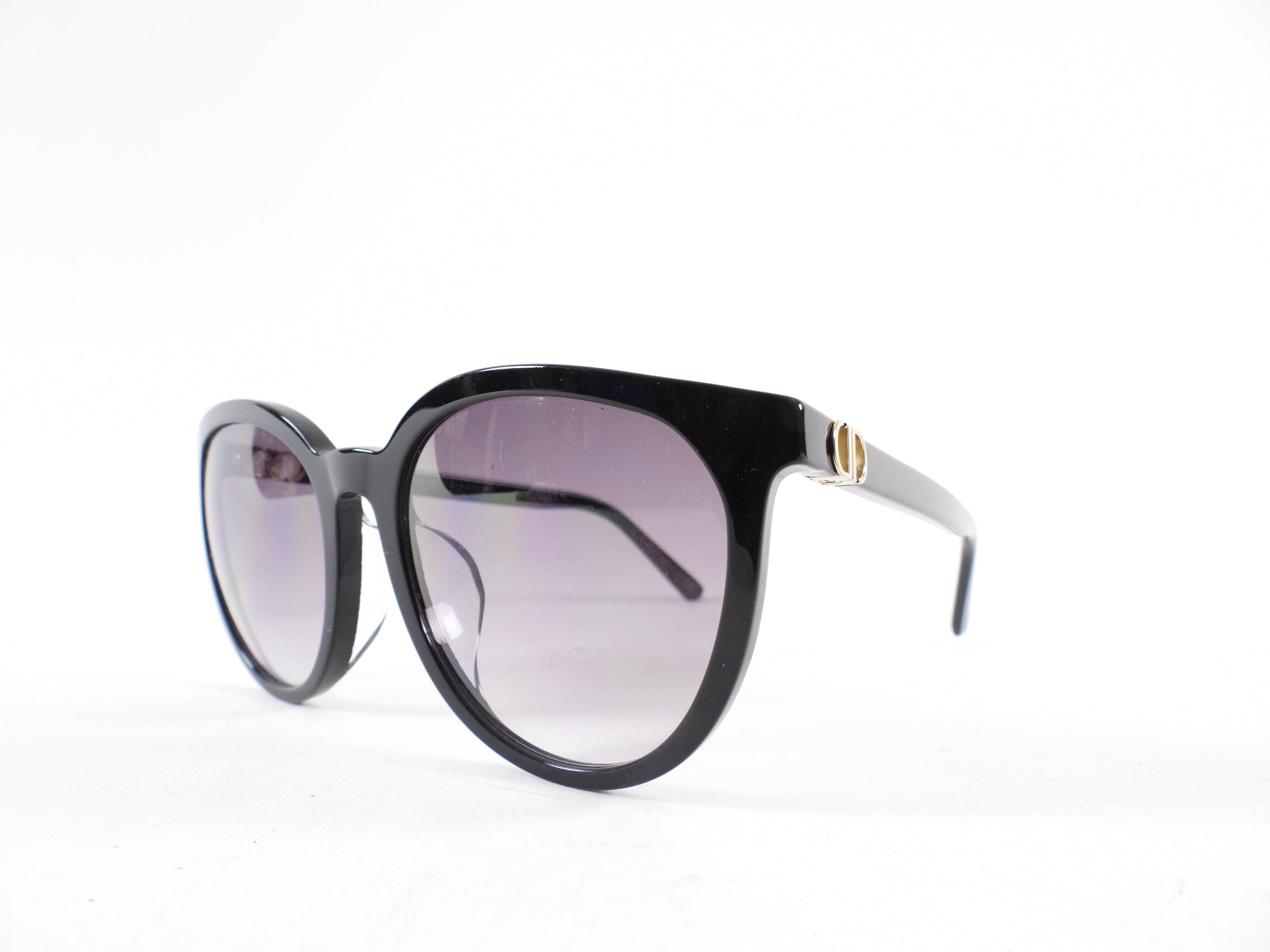 Christian Dior EverDior Black Round Sunglasses for Women - UV Protection Luxury Fashion Shades - Perfect for Beach, Driving & Outdoor Activities