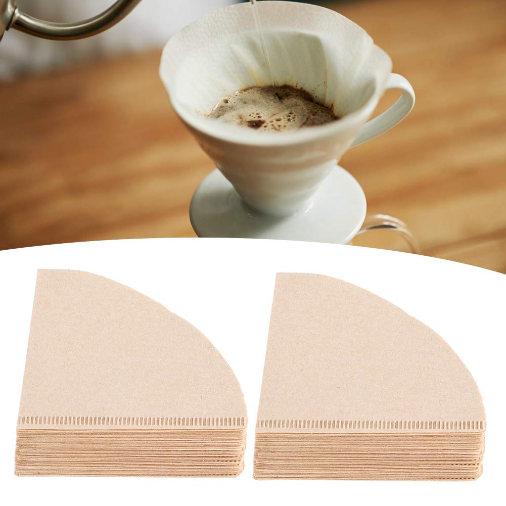 Premium Wood Pulp Coffee Filter Paper - Safe, Eco-Friendly & Biodegradable for 1-4 Cups | Perfect for Drip Coffee Makers, Pour Over & Cold Brew | Ideal for Home, Office & Camping Use