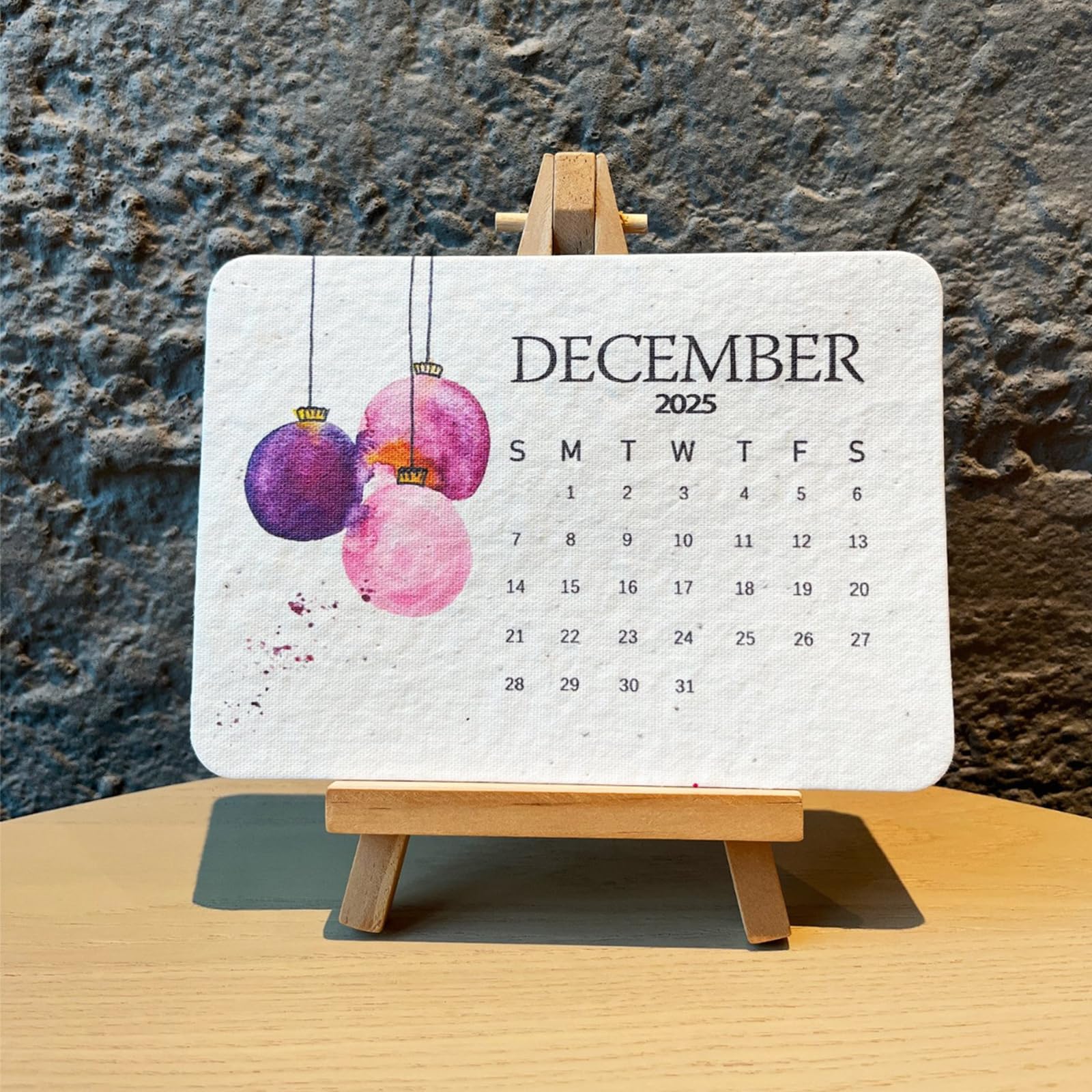 2025 Plantable Seed Calendar - January to December Eco-Friendly Desk Planner with Growable Seeds | Perfect for Home Office, Gardening Gifts & Sustainable Lifestyle