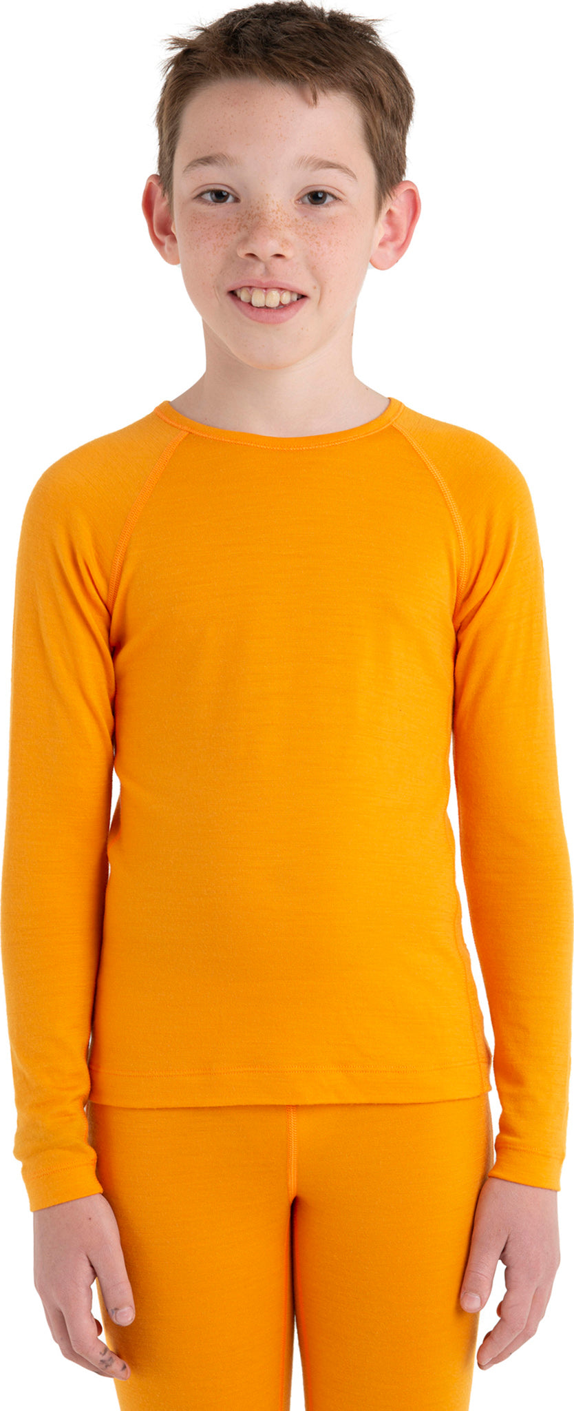 200 Oasis Merino Wool Long Sleeve Thermal Crew Neck Top for Kids - Warm Winter Base Layer for Outdoor Activities & Cold Weather