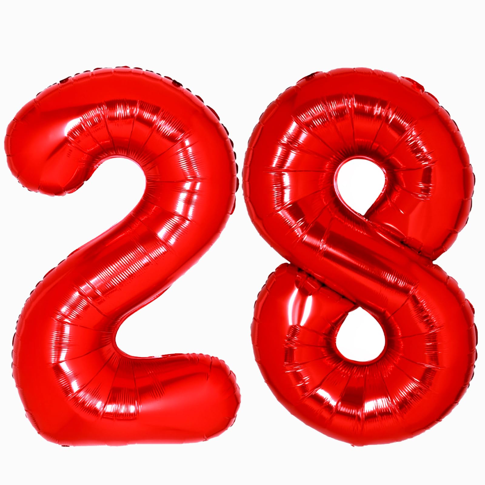 40 Inch Red 28 Balloon Number - Large Birthday Party Decorations for Women & Men - Perfect for 28th Birthday Celebrations, Anniversaries, and Special Events