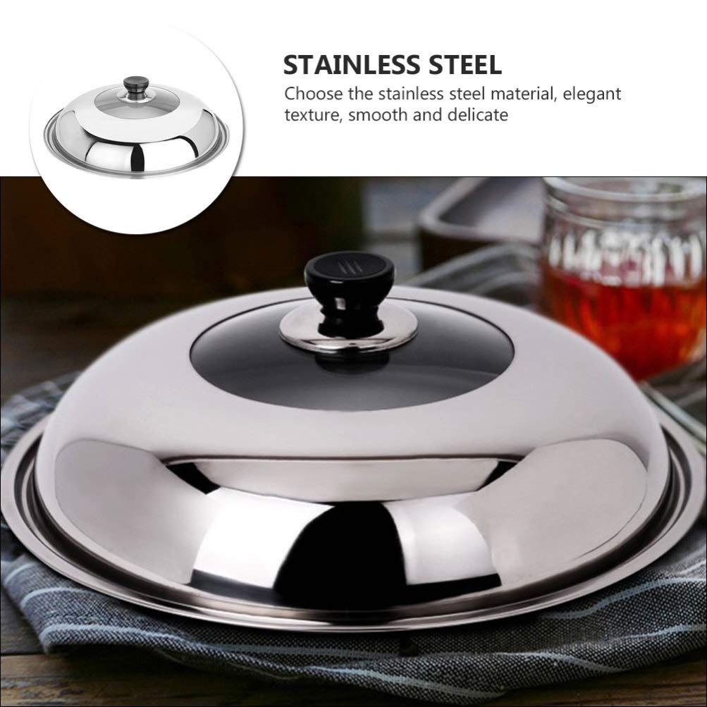 DOITOOL Heavy Duty Cast Iron Pan Cover - Heat Resistant Replacement Lid for Frying Pans, Woks & Cooking Pots - Perfect for Searing, Stir-Frying & Deep Frying in Home Kitchens