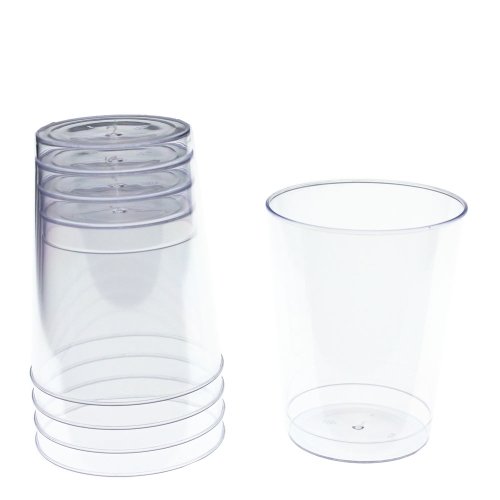 500 Count 8 Oz Crystal Clear Plastic Cups - Elegant Disposable Drinkware for Parties, Weddings & Events - Perfect for Cocktails, Beverages & Celebrations