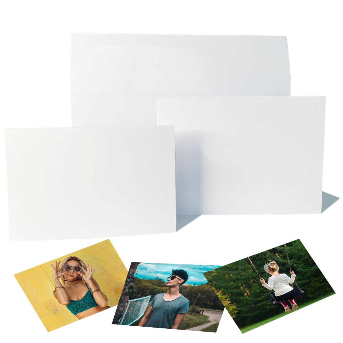Premium Glossy White Photo Paper - 200 GSM High-Quality Photographic Paper for Inkjet Printers - 60 Sheets in 4x6, 5x7 & 8.5x11 Inch Sizes - Ideal for Home Office, Photography & Scrapbooking Projects