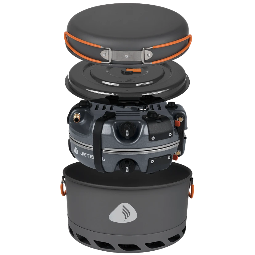 Jetboil Genesis 2 Basecamp System - Portable Camping Stove for Outdoor Cooking | Perfect for Backpacking, Hiking & Camping Trips (Grey)