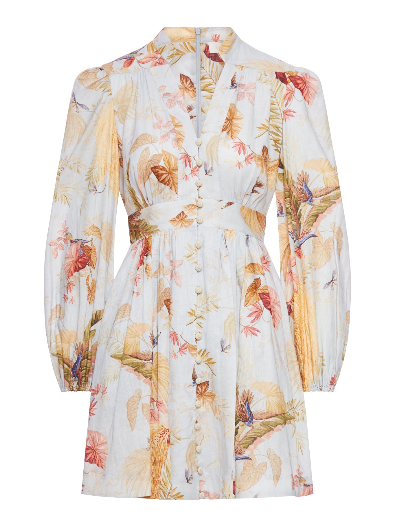 ASCENSION Plunge Neck Short Linen Dress - Breathable & Stylish Summer Outfit for Beach, Vacation, and Casual Wear