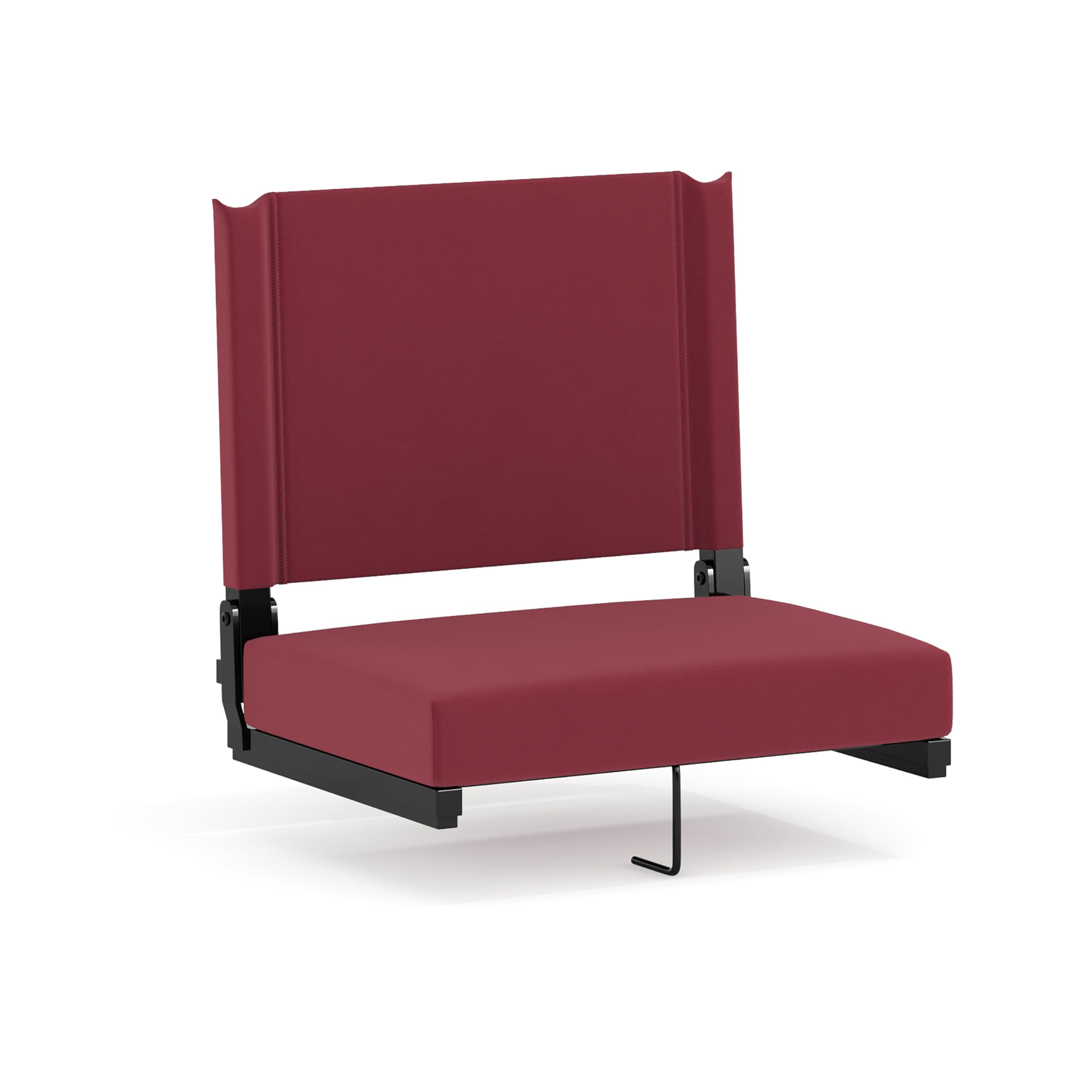 Flash Furniture Grandstand Portable Stadium Seat - Folding Padded Bleacher Chair with Carrying Handle, 500 lb Weight Capacity, Maroon - Perfect for Sporting Events, Concerts & Outdoor Activities