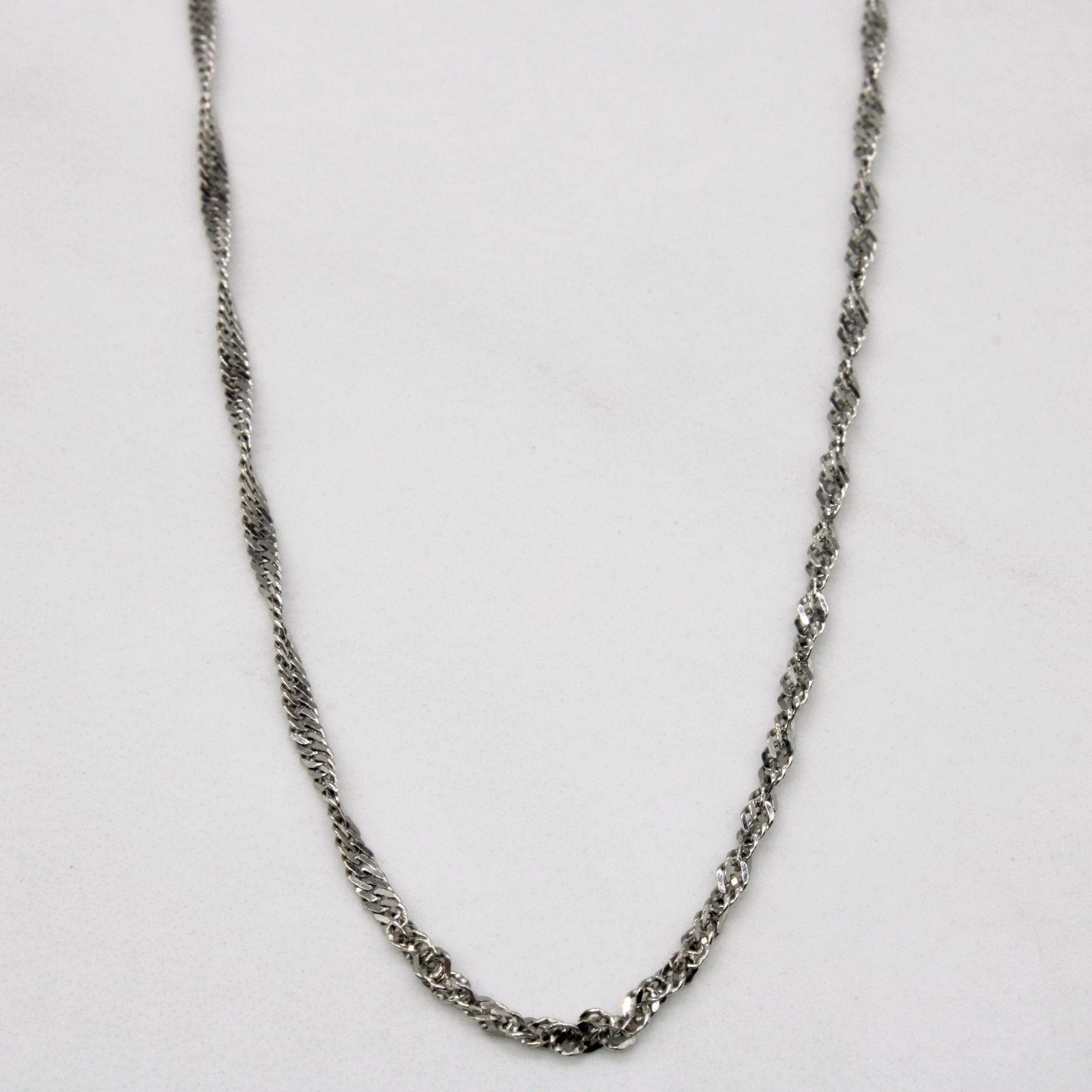 10K White Gold Rope Chain Necklace 18 Inches - Elegant Jewelry for Women, Perfect for Everyday Wear, Parties & Special Occasions