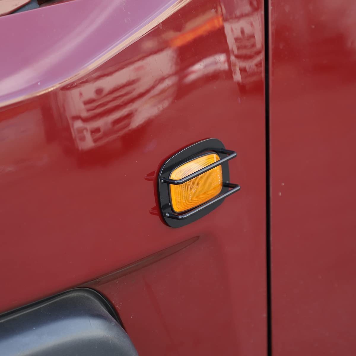 LLKUANG Metal Turn Signal Light Protection Net Cover for Toyota FJ Cruiser 2007-2021 - Durable Bilateral Car Lamp Frame & Shade Guard | Off-Road Accessory & Vehicle Protection