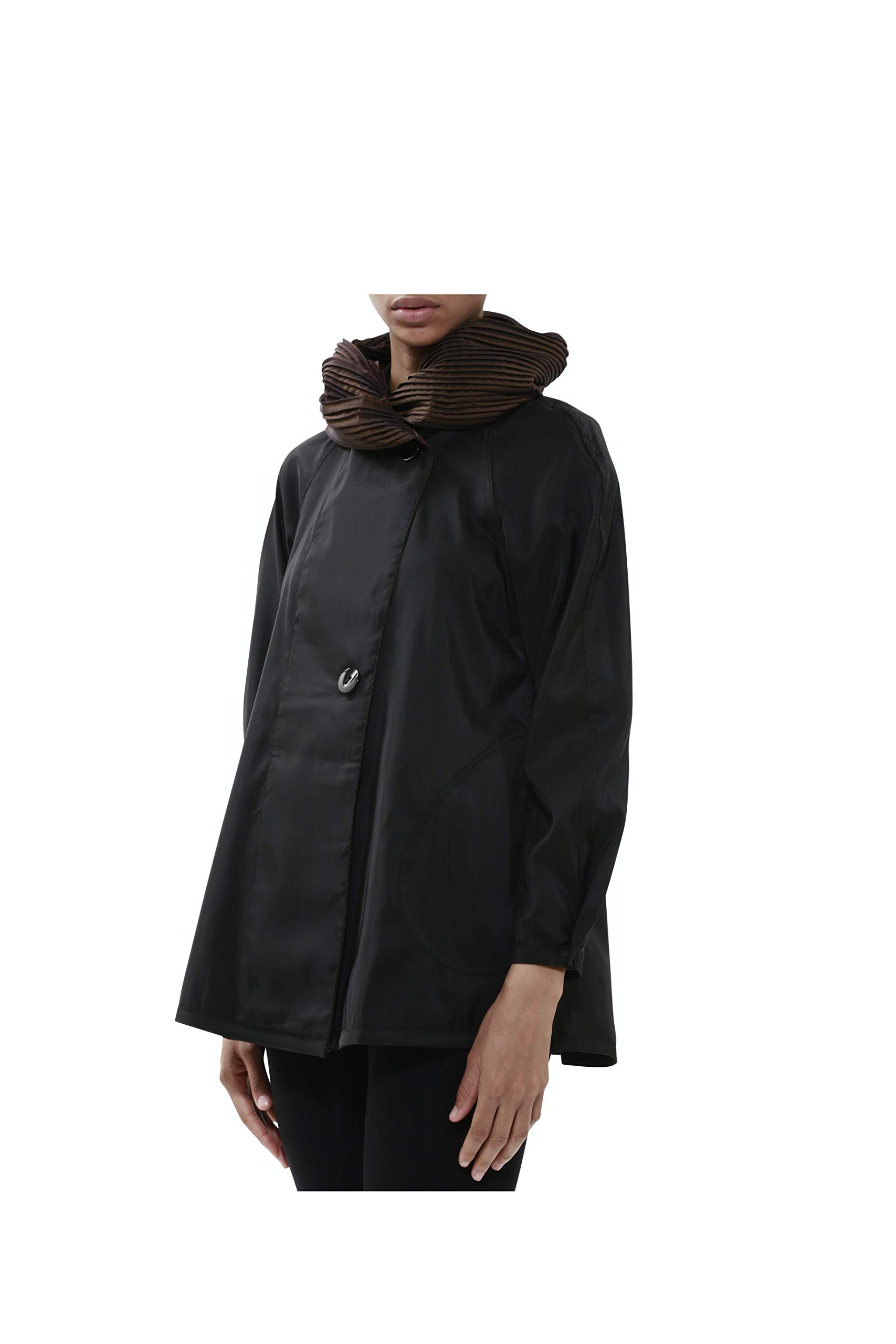 Stylish Mini Donatella Waterproof Raincoat for Women - Lightweight Travel Rain Jacket with Hood - Perfect for Outdoor Adventures, Commuting & Rainy Day Fashion