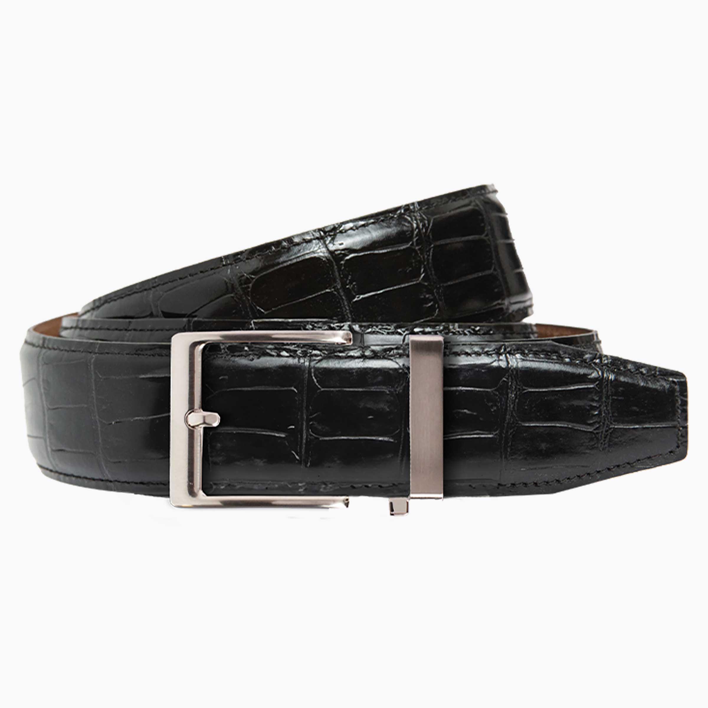 Nexbelt Crocodile Embossed Genuine Leather Belt 1.5