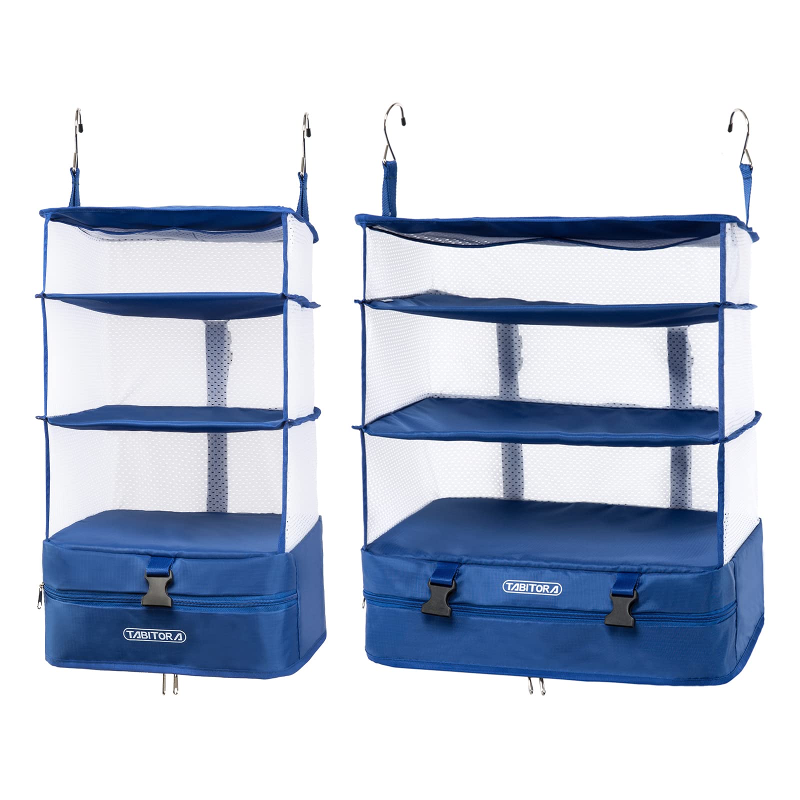 TABITORA Portable Hanging Travel Shelves - Packing Cubes for Suitcase Organization, Large Capacity Storage Bags | Perfect for Travel, Camping & Home Closet Storage