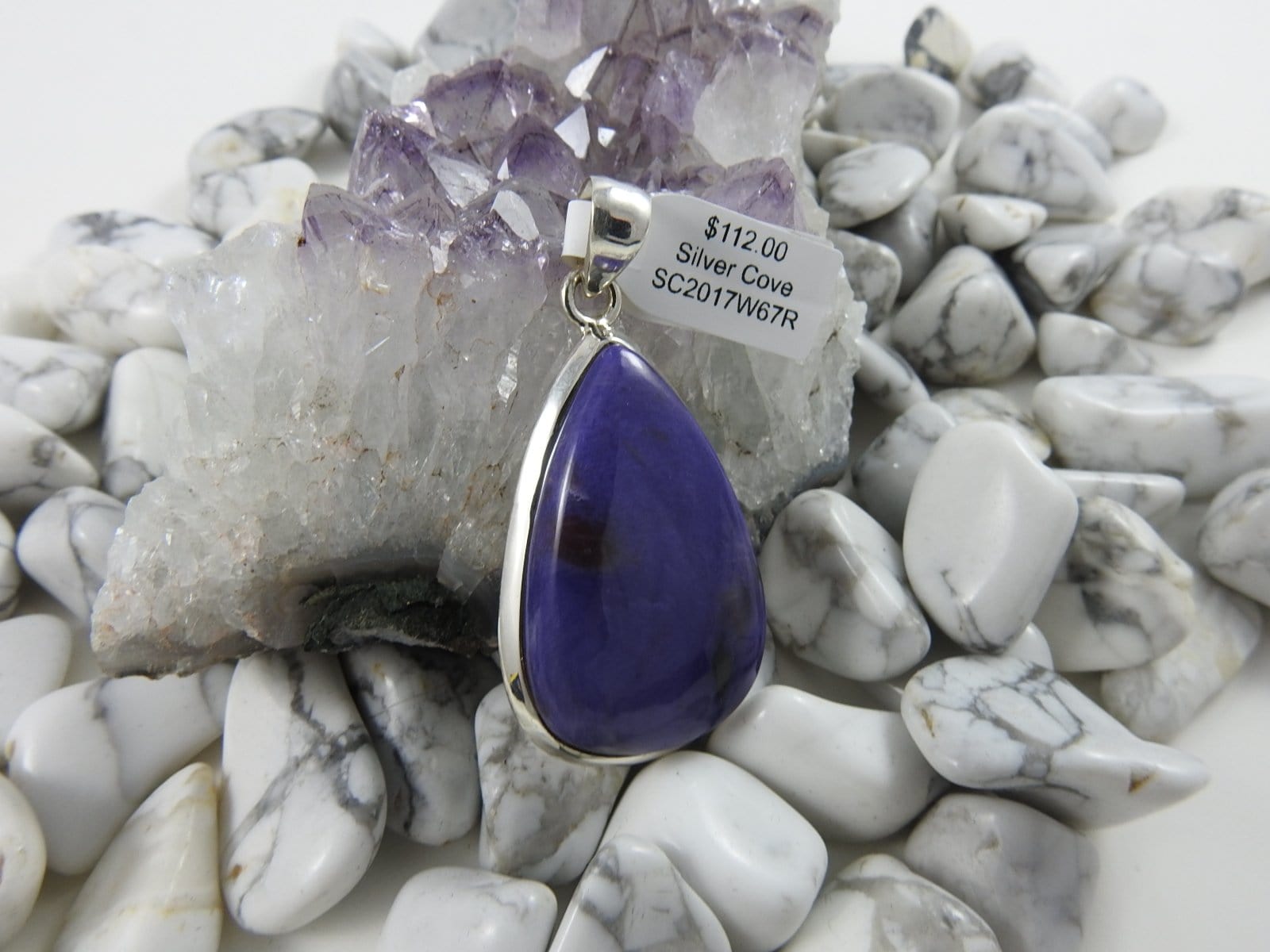 Charoite Sterling Silver Pendant Necklace - Natural Purple Gemstone Jewelry for Women | Perfect for Gifts, Special Occasions & Everyday Wear