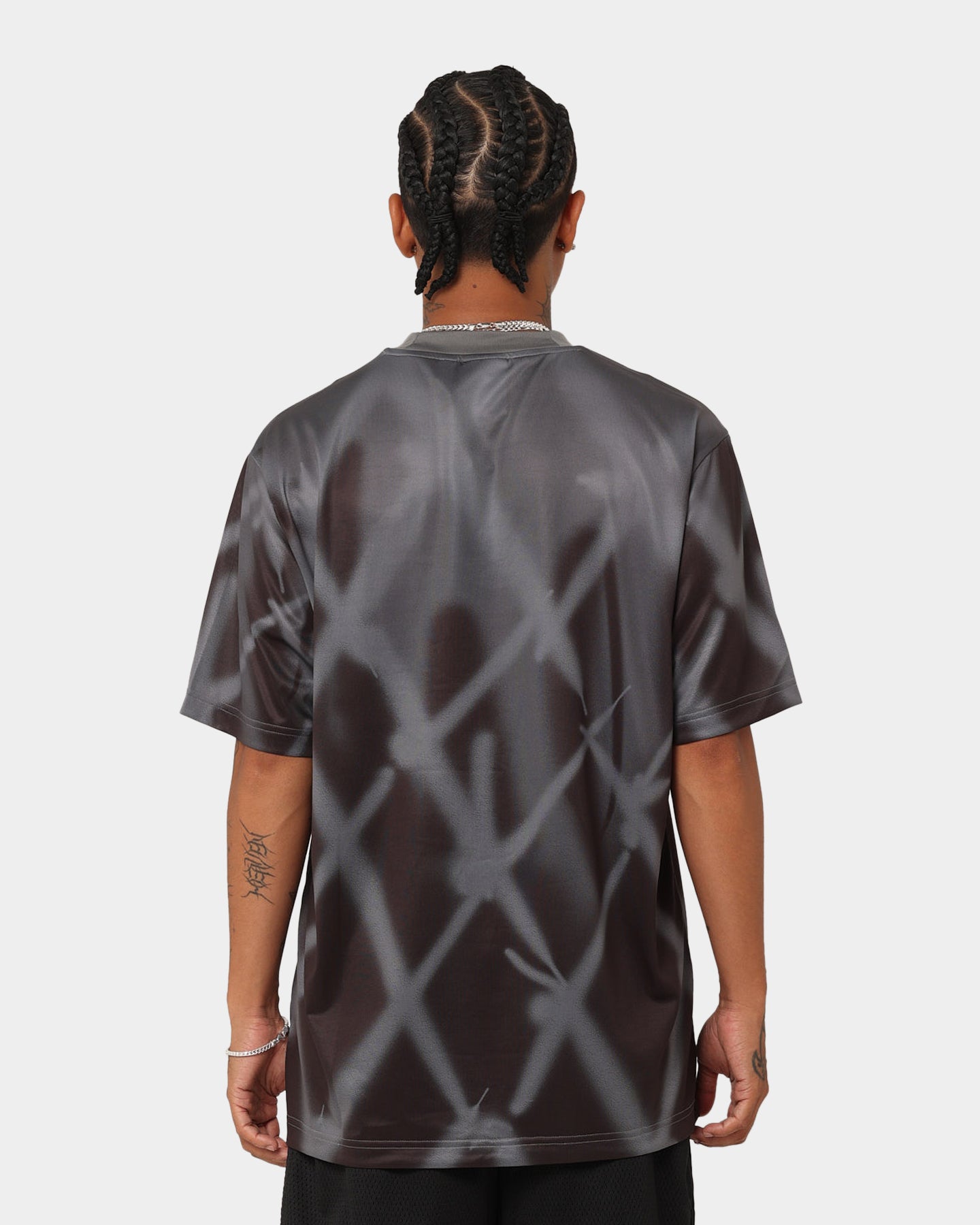 Adidas Streetball All Over Print T-Shirt for Men - Grey Athletic Casual Tee - Perfect for Basketball, Streetwear & Everyday Fashion