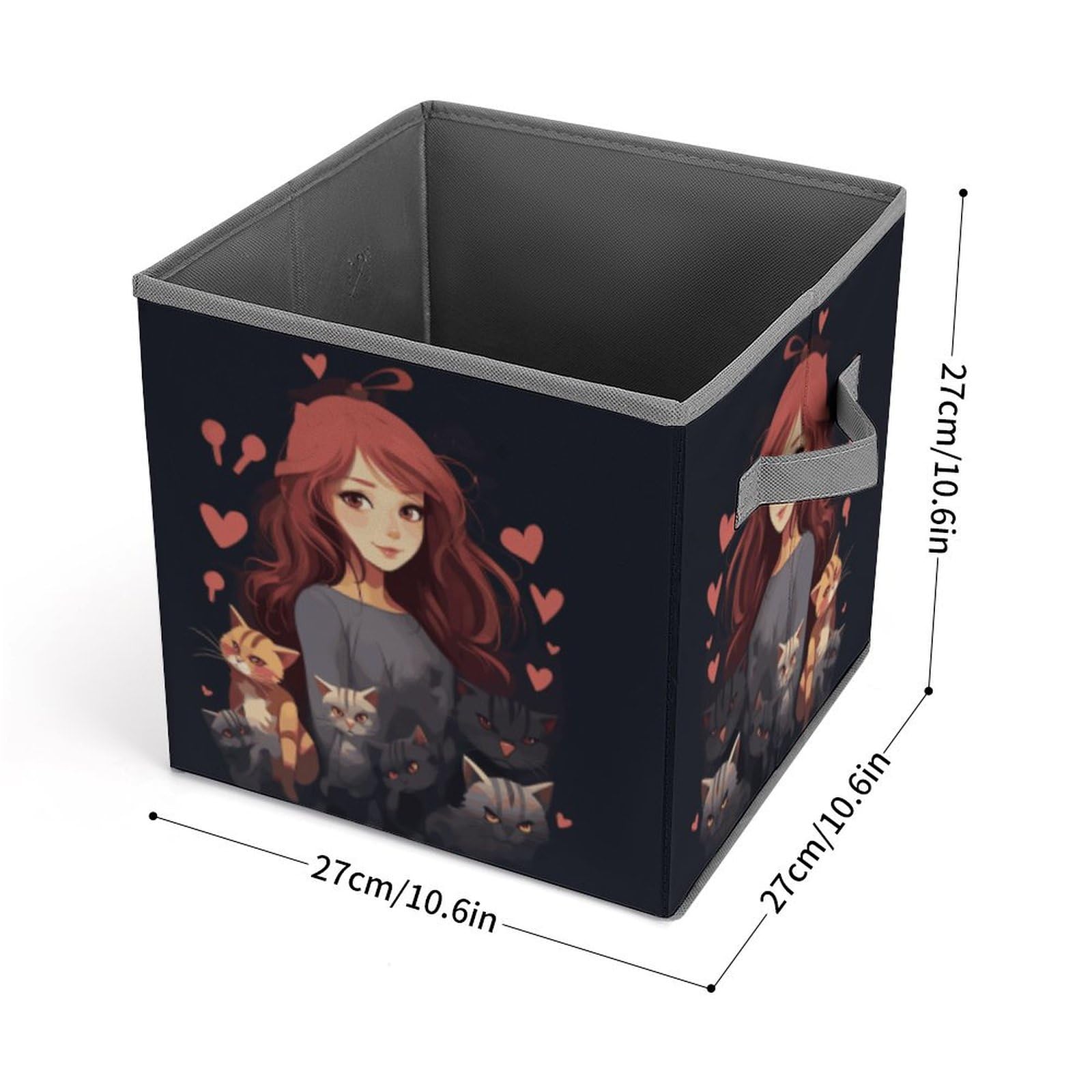 Foldable Storage Cubes with Handles - Cat Lover's Closet Organizer for Clothes, Shelves & Cabinets | Perfect for Bedroom, Dorm & Home Organization