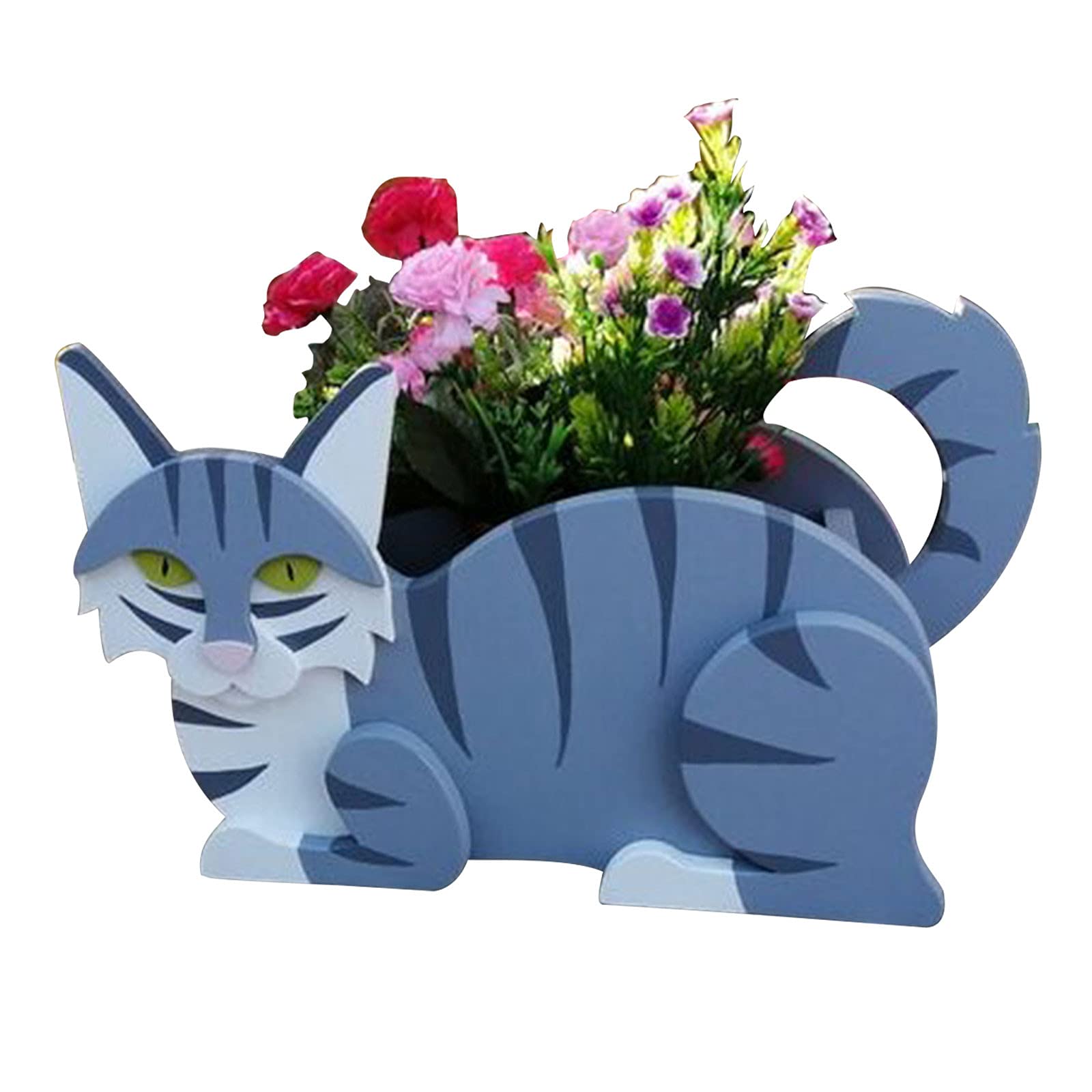 Adorable Cat-Shaped Flower Pot for Plants - Ceramic Garden Planter with Drainage Hole - Cute Home & Outdoor Decor for Succulents, Herbs, Flowers | Perfect for Windowsills, Balconies, Patios & Gift Giving