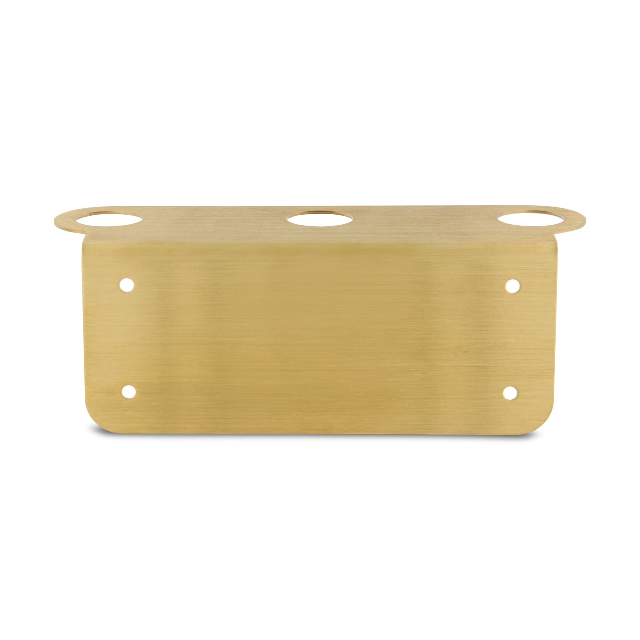 Floating Triple Soap Dispenser Holder - Brushed Brass Finish | Modern Bathroom Organizer for Soap, Lotion & Shampoo | Perfect for Vanity, Spa & Guest Bathroom Decor