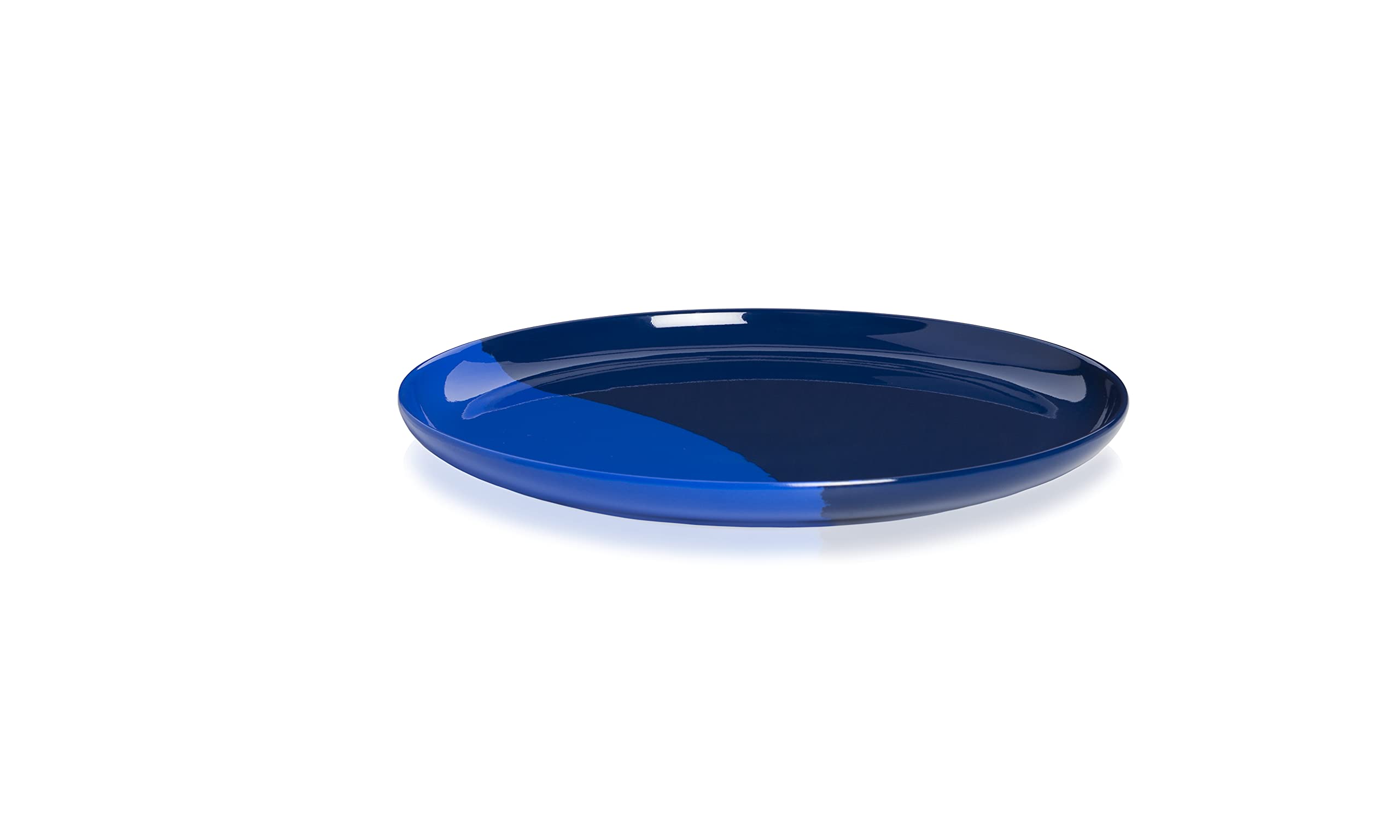 Melamine Side Plates Set of 4 - 1/2 & 1/2 Chip-Resistant Salad & Dessert Plates - Durable, Kid-Friendly for Indoor & Outdoor Use - Dishwasher Safe - Cobalt/Navy Blue - Perfect for Picnics, BBQs, and Family Dining