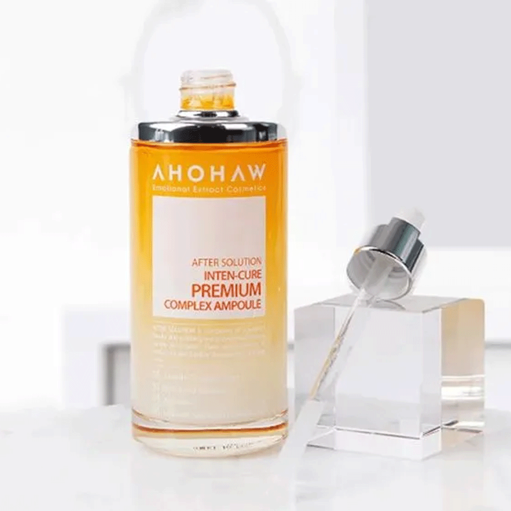 AHOHWA Inten Cure Premium Complex Ampoule 150ml - Korean Skin Care Serum for Hydration & Anti-Aging - Perfect for Night Routine & Dry Skin Treatment