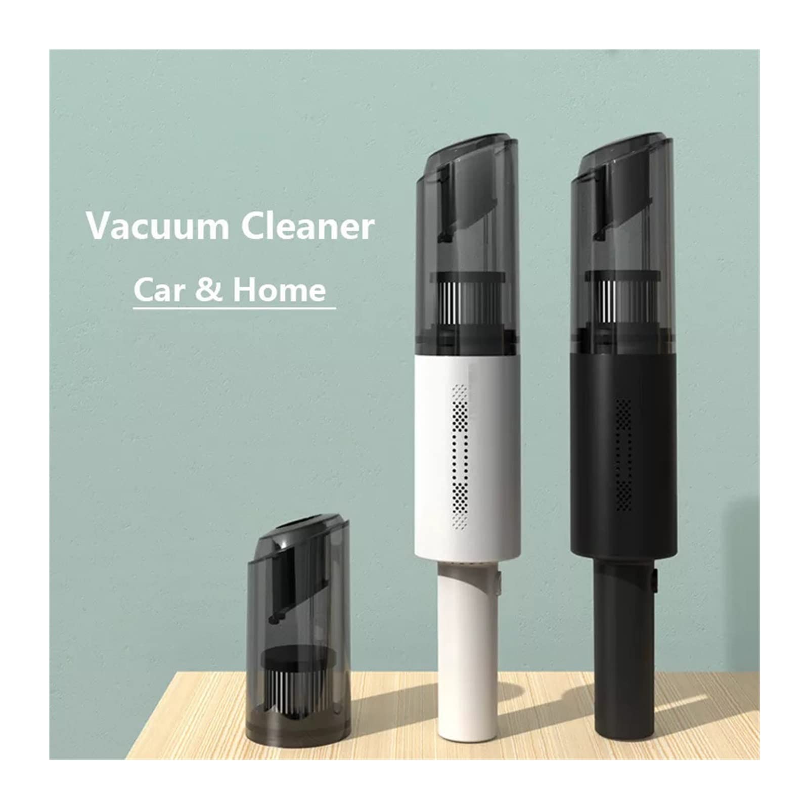 Joostee 120W 6000Pa Strong Suction Wireless Handheld Vacuum Cleaner - Portable Car & Home Dual-Use Mini Vacuum with Powerful Suction - Perfect for Car Seats, Pet Hair, Home Cleaning (White, Wired)
