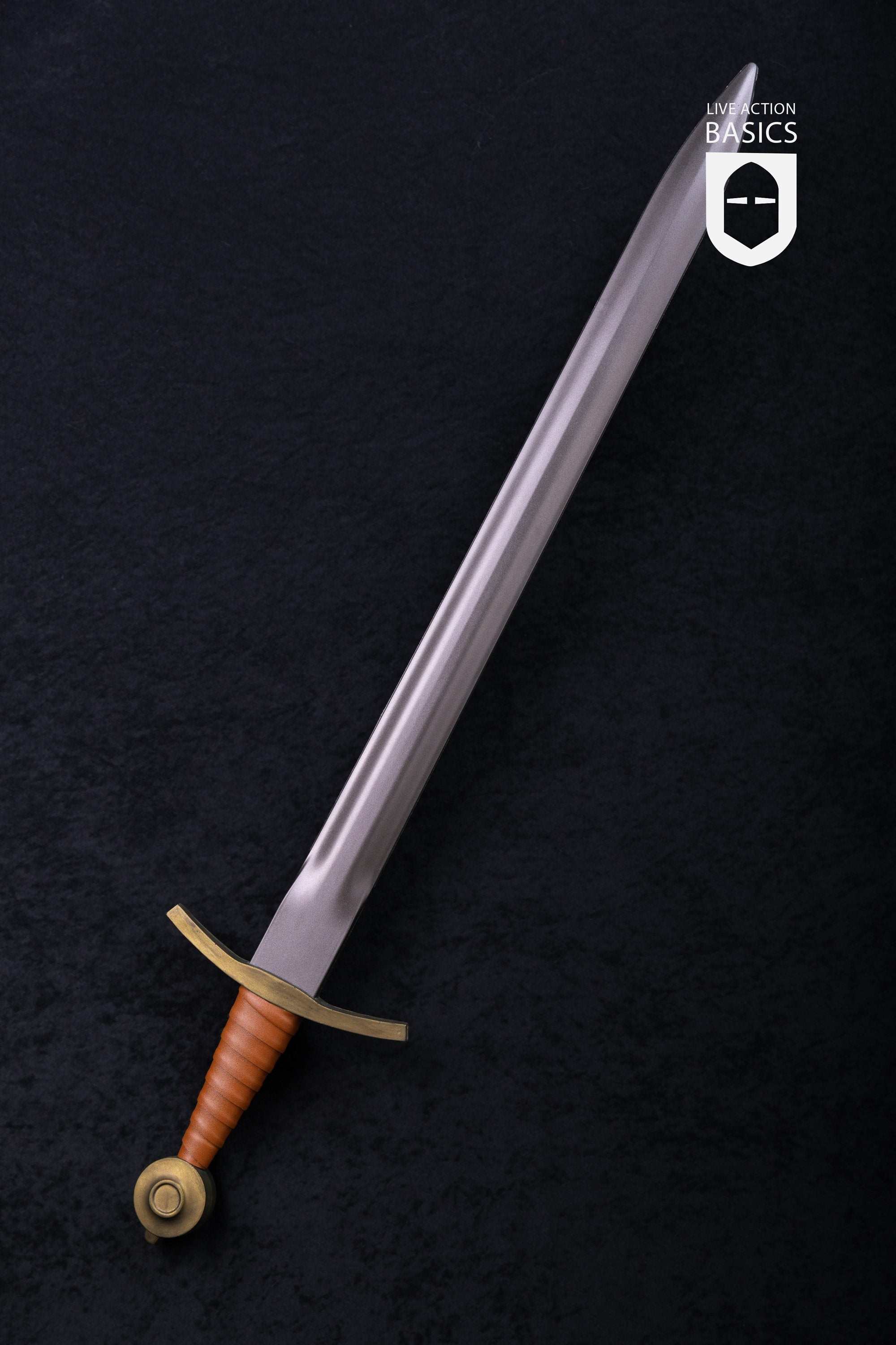 Medieval Arming Sword with Gold Finish - Authentic Handcrafted Battle Ready Sword for LARP, Cosplay, and Historical Reenactment