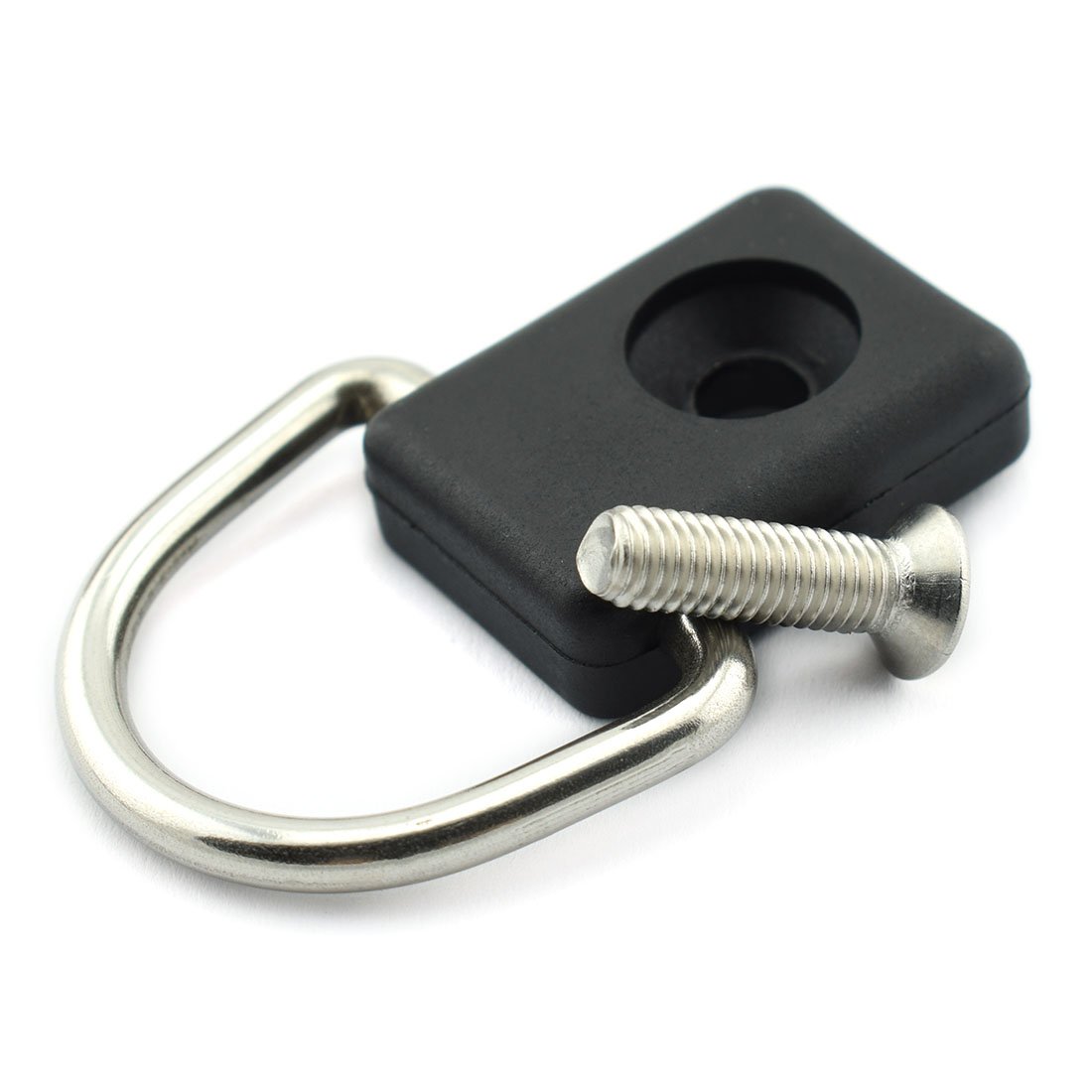 HJ Garden Kayak D Ring with Screw Kit - Heavy Duty Canoe & Boat Fishing Rigging Hardware - Marine Grade Sailing Camping Accessories - Safety Deck Loop Mounting Tie Down Kit for Kayaking, Canoeing & Outdoor Adventures