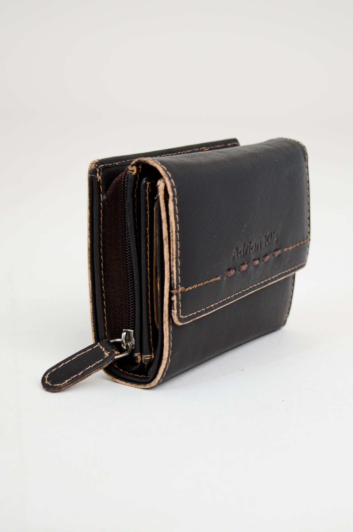 Vintage Leather Wallet for Men & Women - Adrian Klis 106 Unisex RFID Blocking Bifold Wallet - Perfect for Travel, Business & Everyday Use
