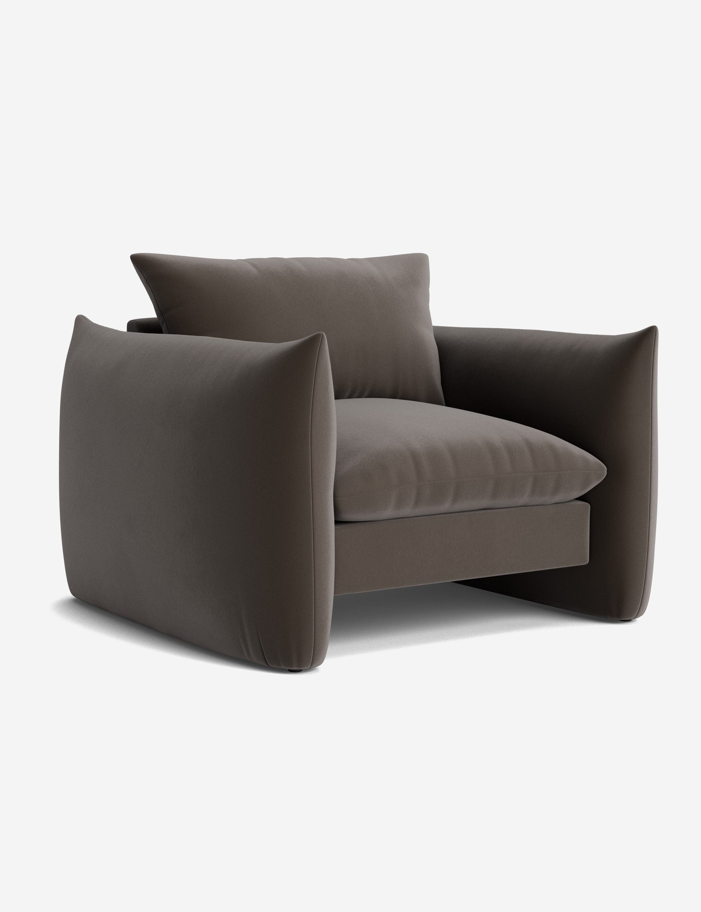 Stylish Banks Accent Chair - Modern Upholstered Lounge Chair for Living Room, Bedroom & Office - Comfortable Reading Chair with Sturdy Wooden Legs