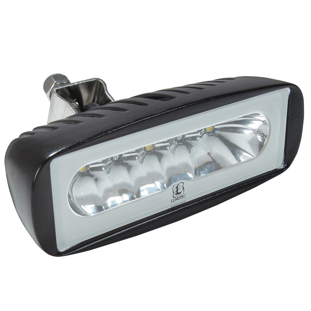 Lumitec Caprera2 LED Spreader and Deck Flood Lights - White/Blue Dual Color Marine Boat Lighting with Bracket Mount | Perfect for Night Fishing, Deck Illumination & Water Activities